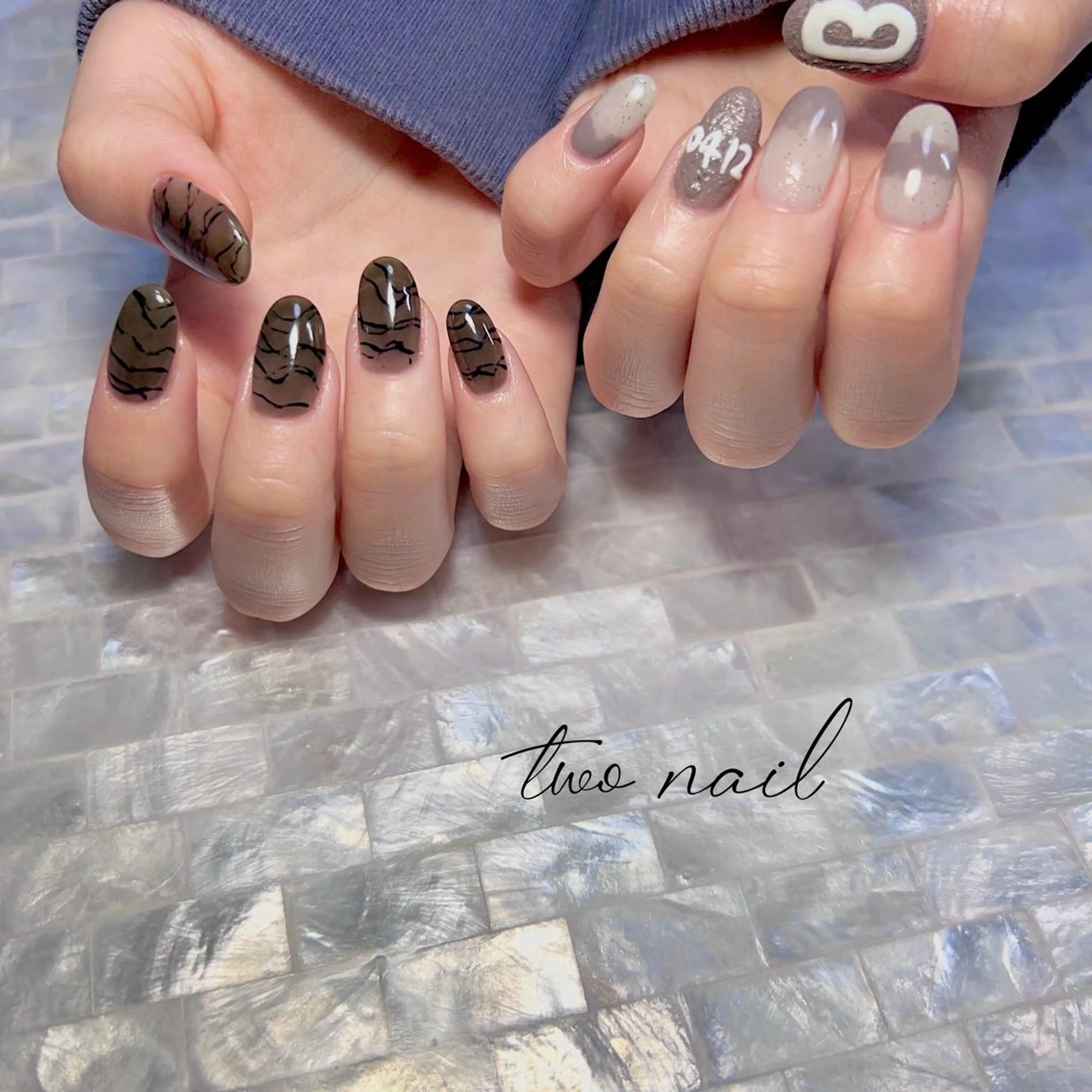 ネイル アートネイル フットネイル ハート ニュアンスネイル オフィスネイル ハンドネイル two nailのネイルデザイン