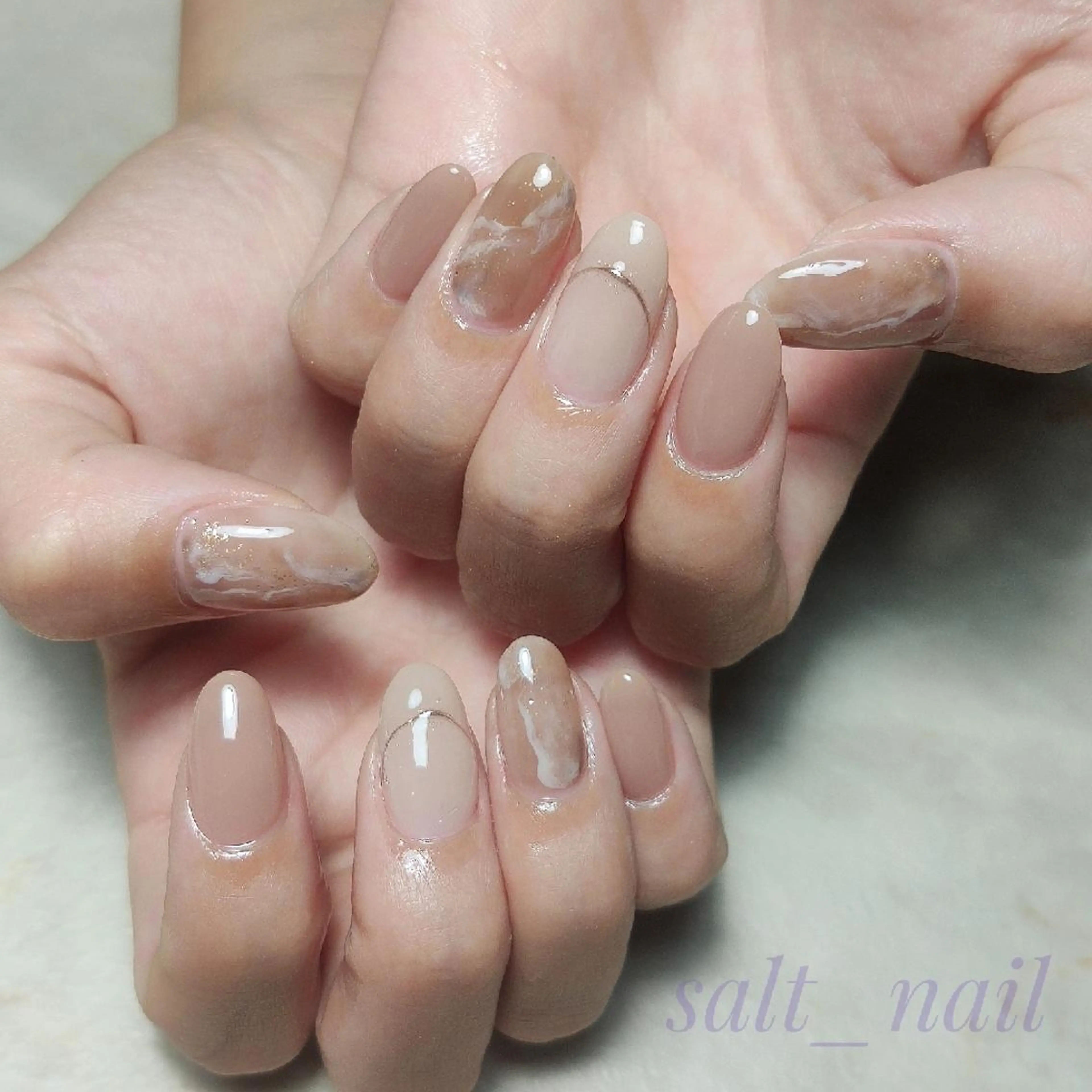 ネイル ニュアンスネイル ハンドネイル 個人サロン saltnailのネイルデザイン