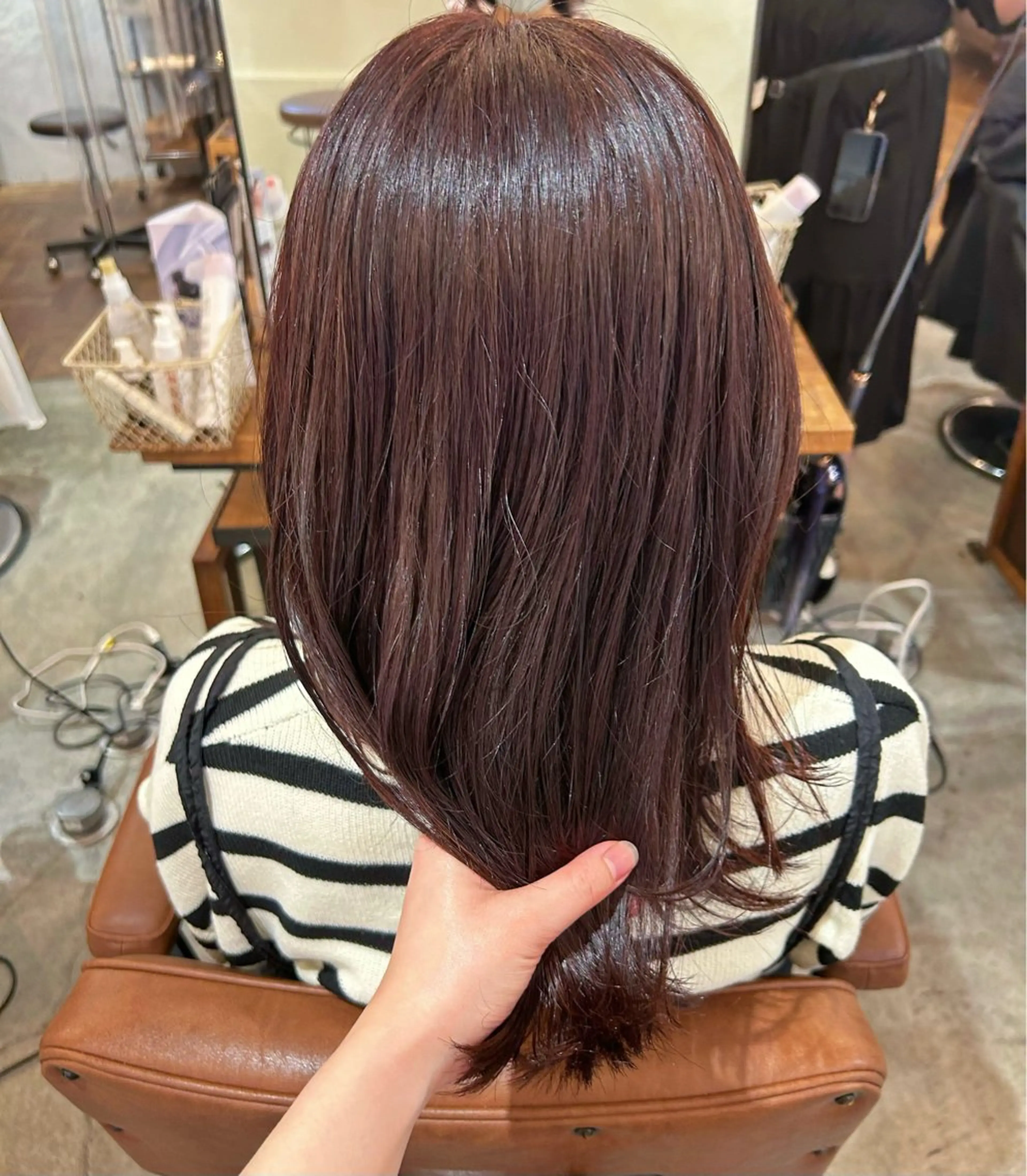 ミディアム カラー ピンクカラー ヘアカラー 梅田/透明感カラー ボブレイヤーきょうかのヘアスタイル