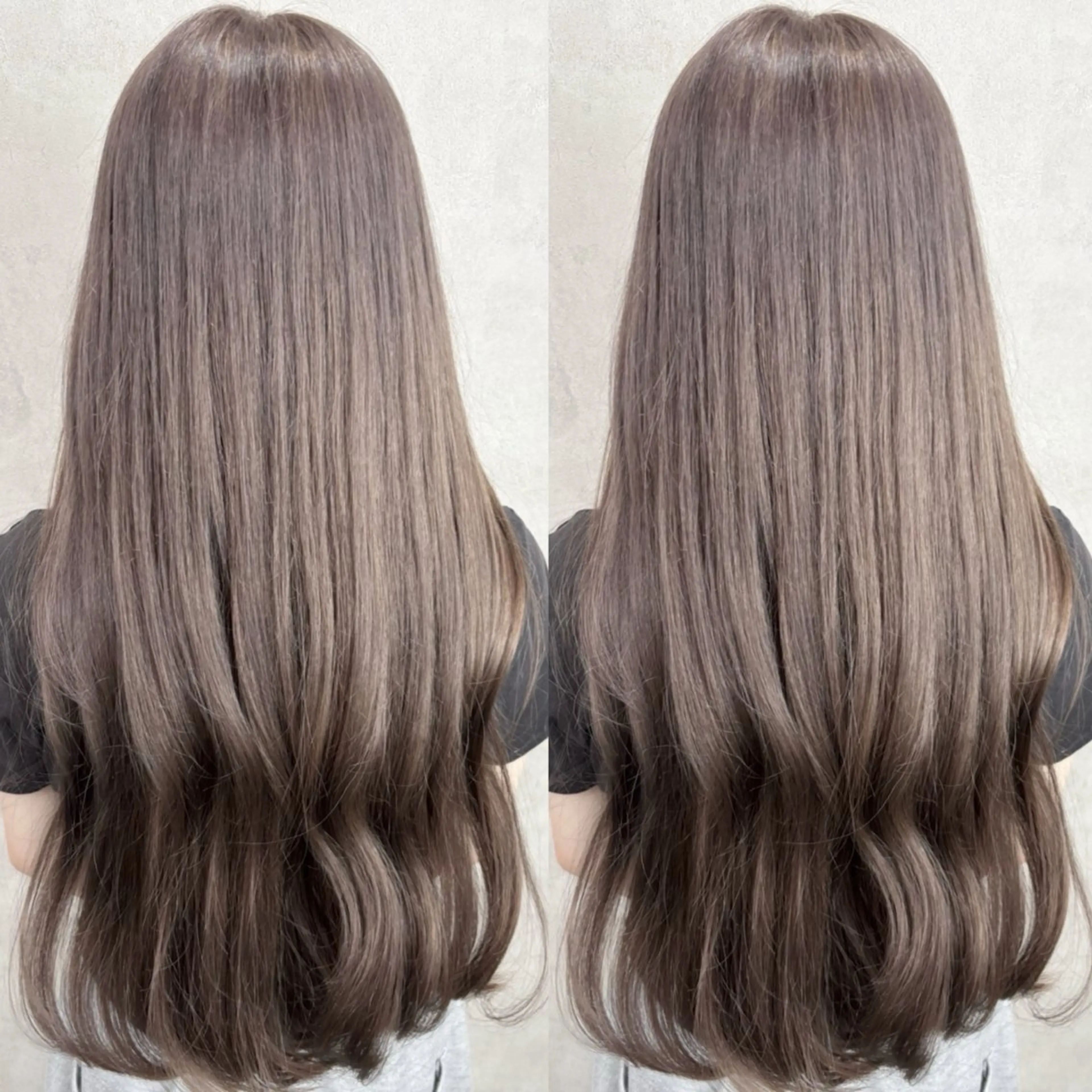ロング カラー ベージュカラー ブリーチ シルバー シルバーベージュ ヘアカラー 💎色落ち綺麗に白肌 ラベンダー💎りんのヘアスタイル