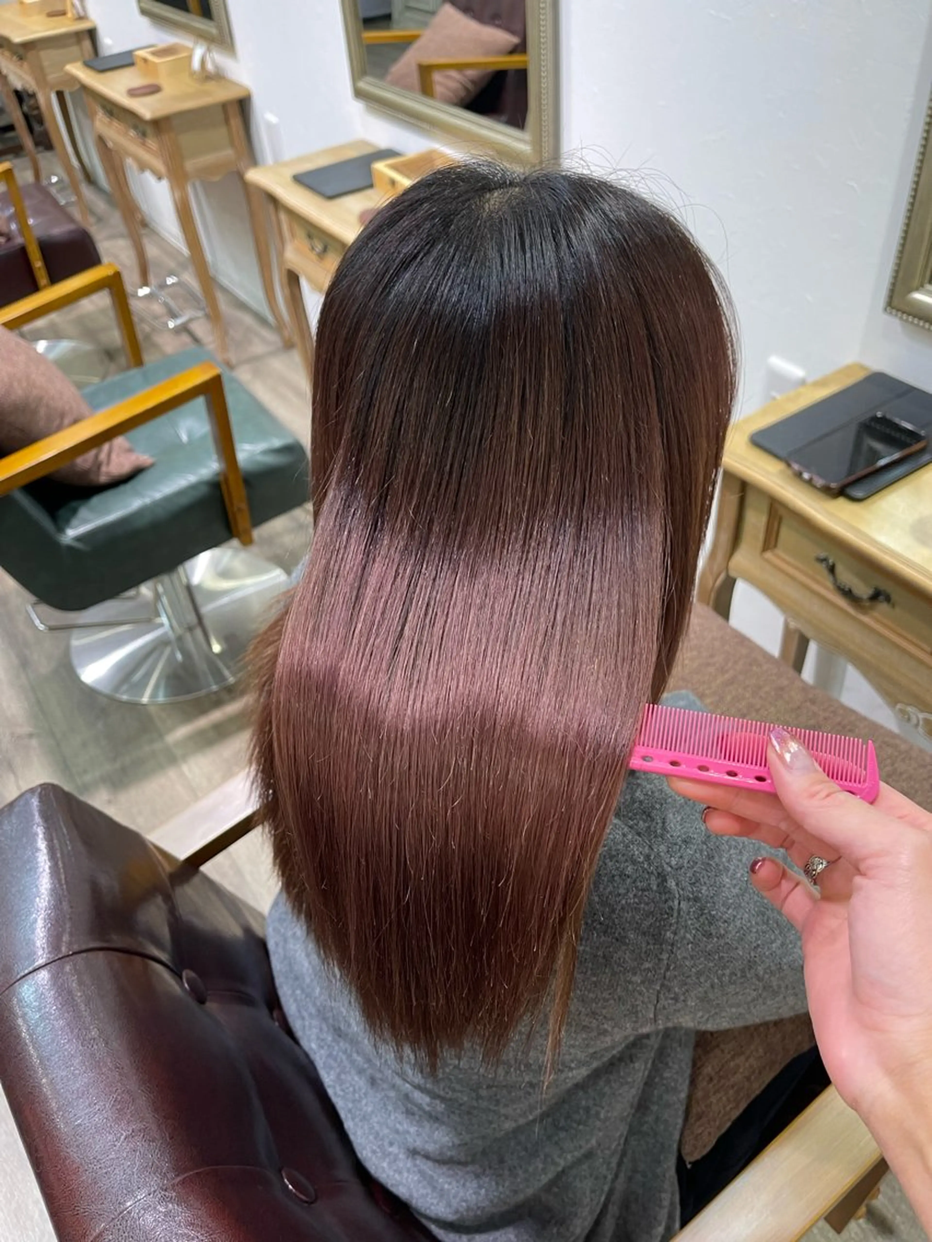 ロング パーマ 縮毛矯正 Felice Erikaのヘアスタイル