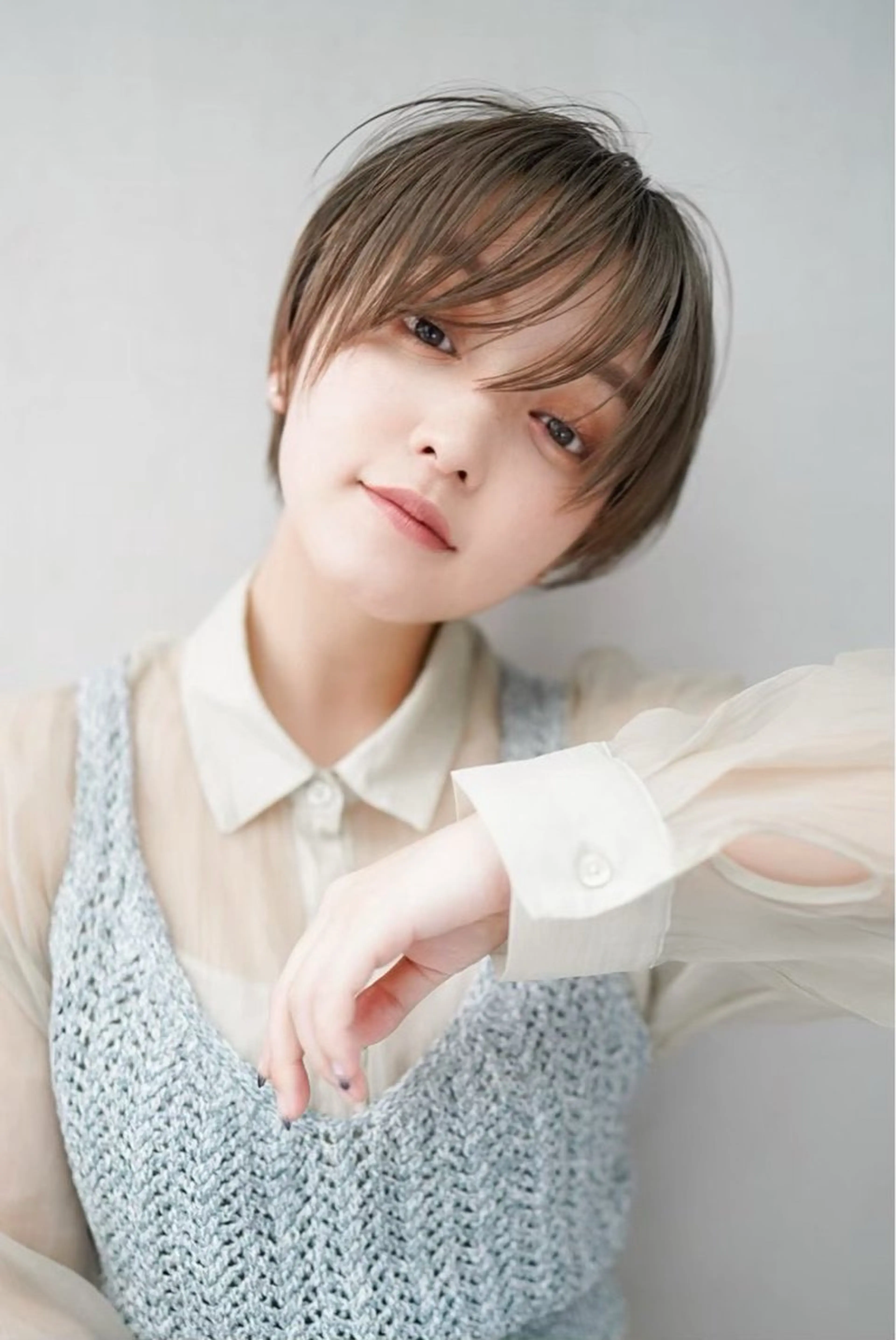 ショート ショートヘア 切りっぱなしボブ/ 小顔ボブNANAのヘアスタイル