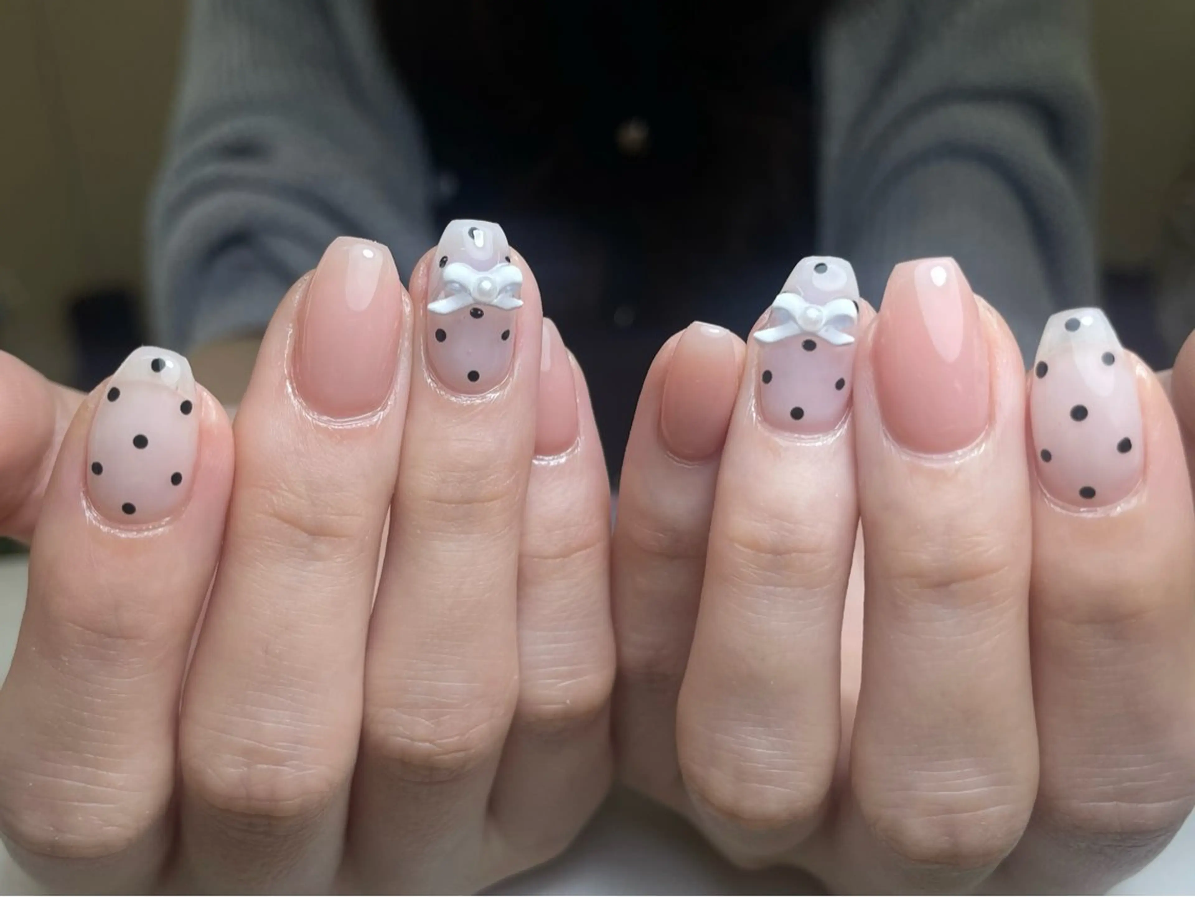 ネイル オーロラネイル 長さ出し フレンチネイル ジェルネイル ガラスフレンチ ハンドネイル Rela・S所属・Rela・S NAILのネイルデザイン