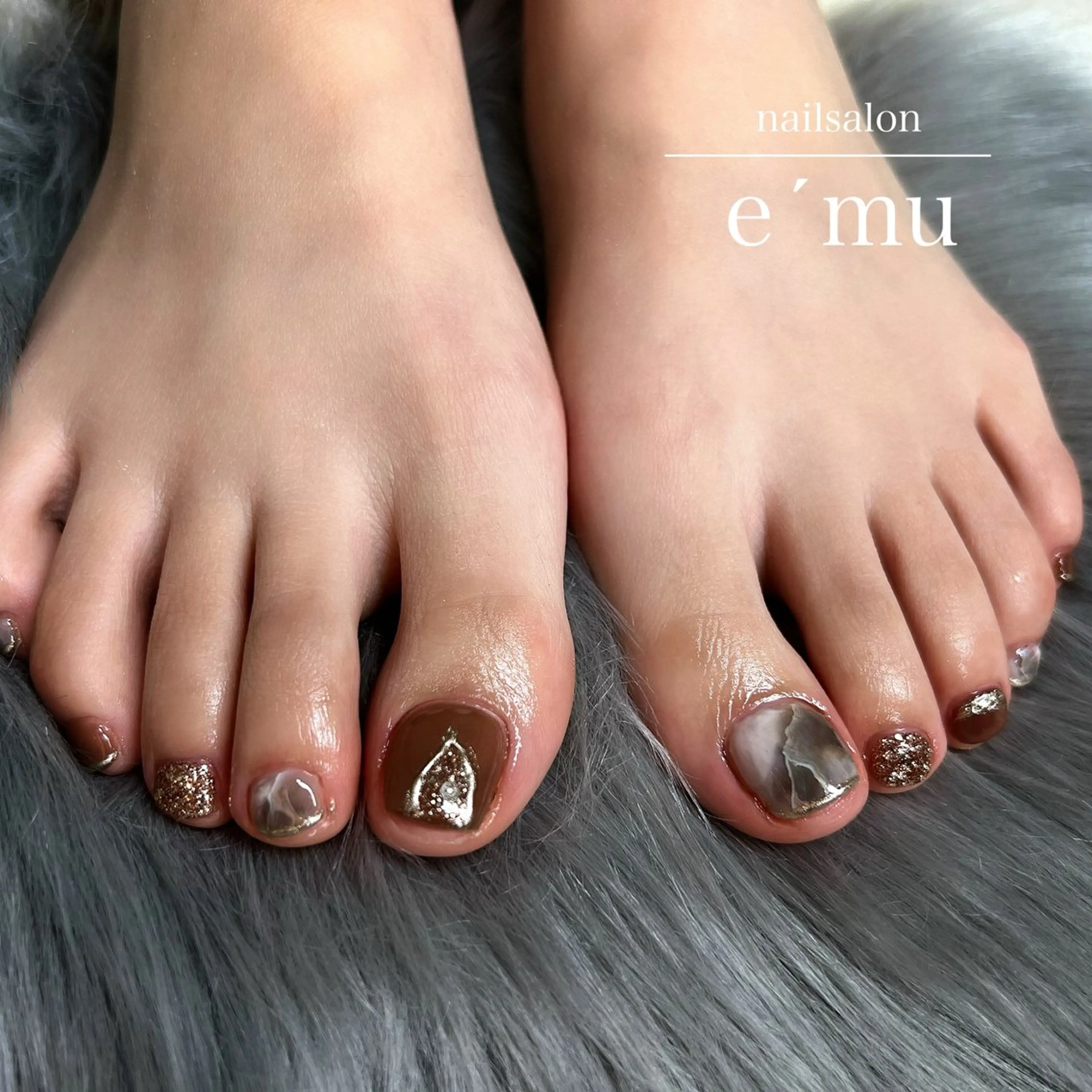 ネイル フットネイル ニュアンスネイル フットネイル nailsalon e´muのネイルデザイン
