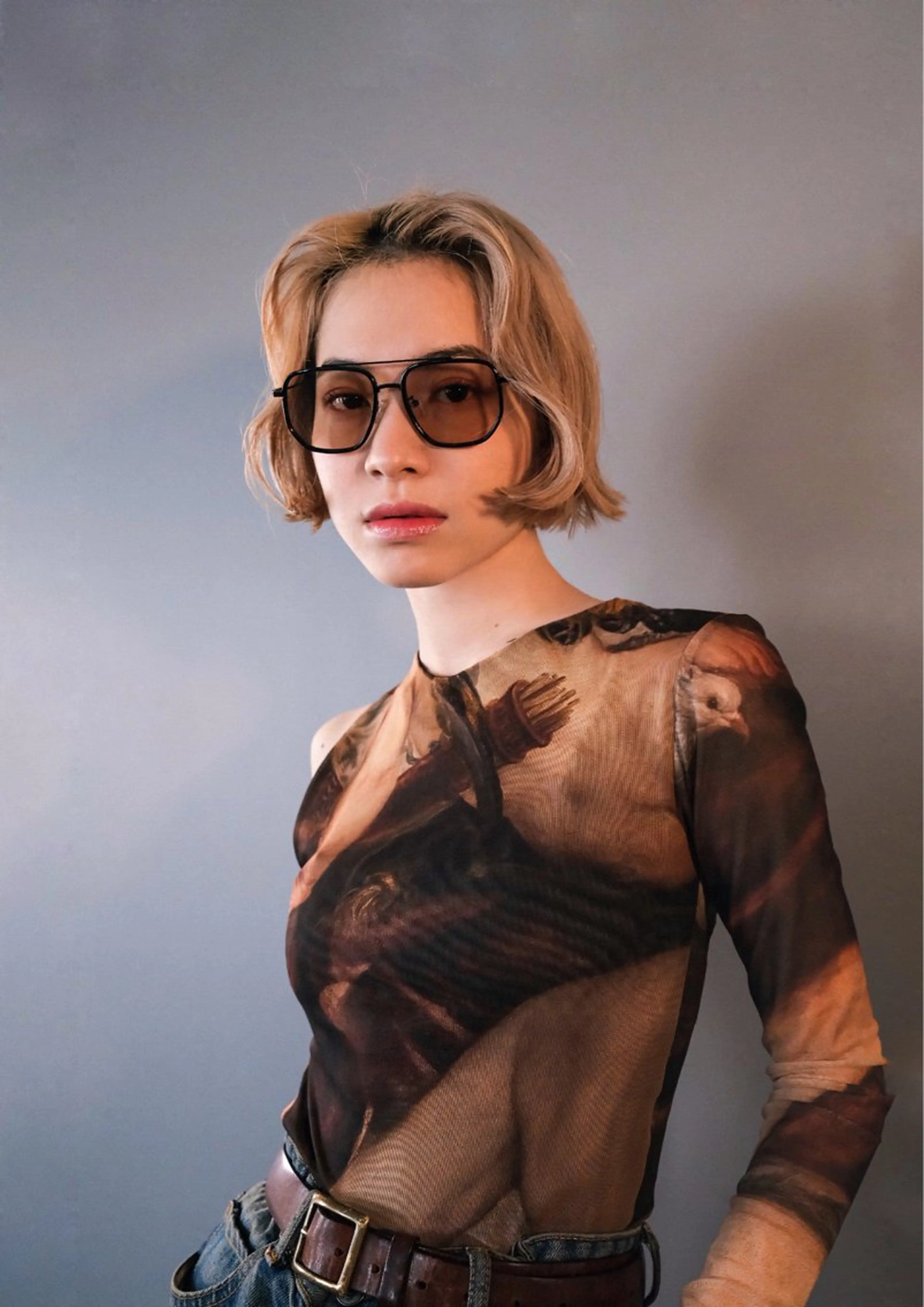 ショート カラー パーマ カット ハッシュカット/ 韓国ヘア☽⋰mahoのヘアスタイル