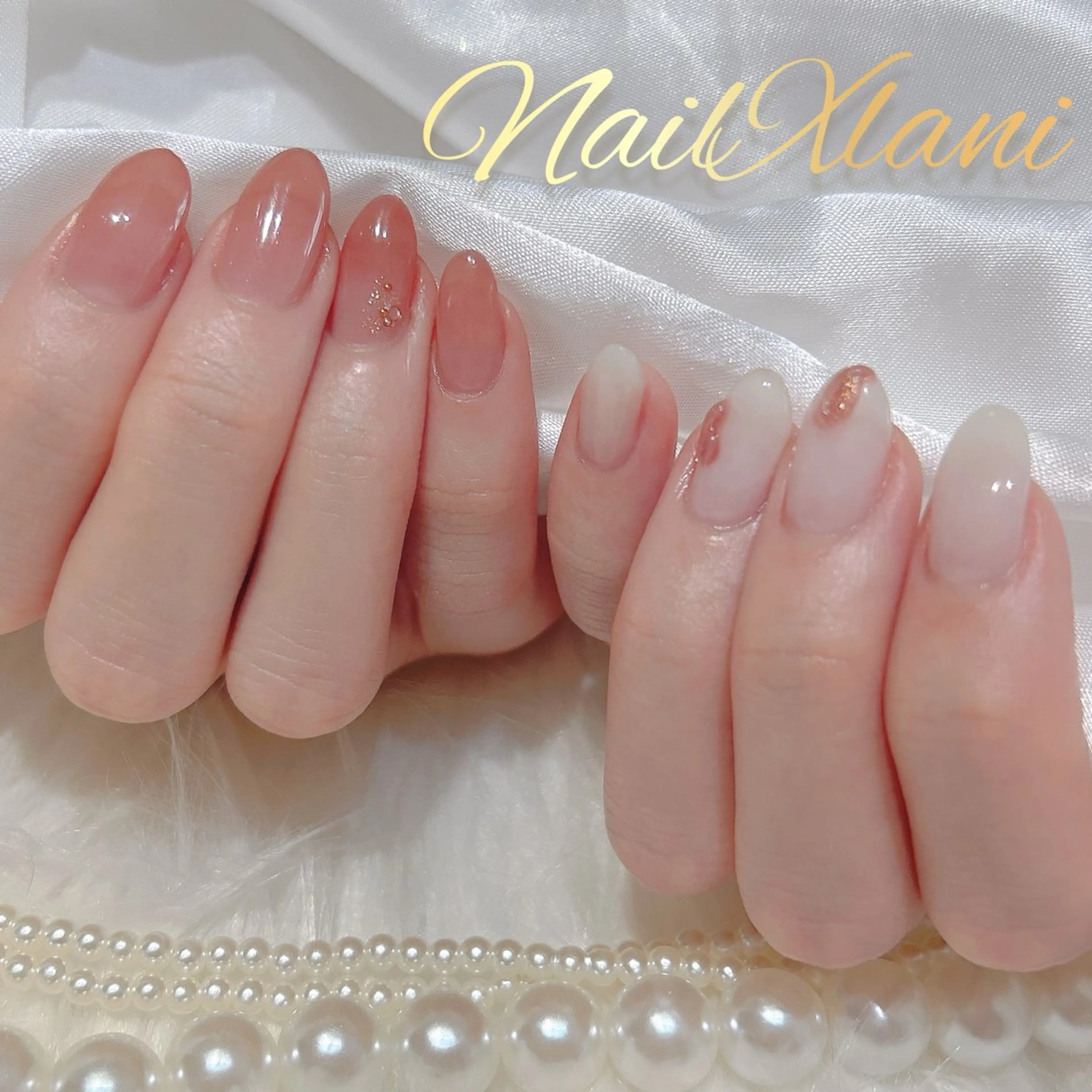 ネイル フットネイル ジェルネイル マグネットネイル パラジェル Nail×Lani 深爪矯正対応◎のネイルデザイン