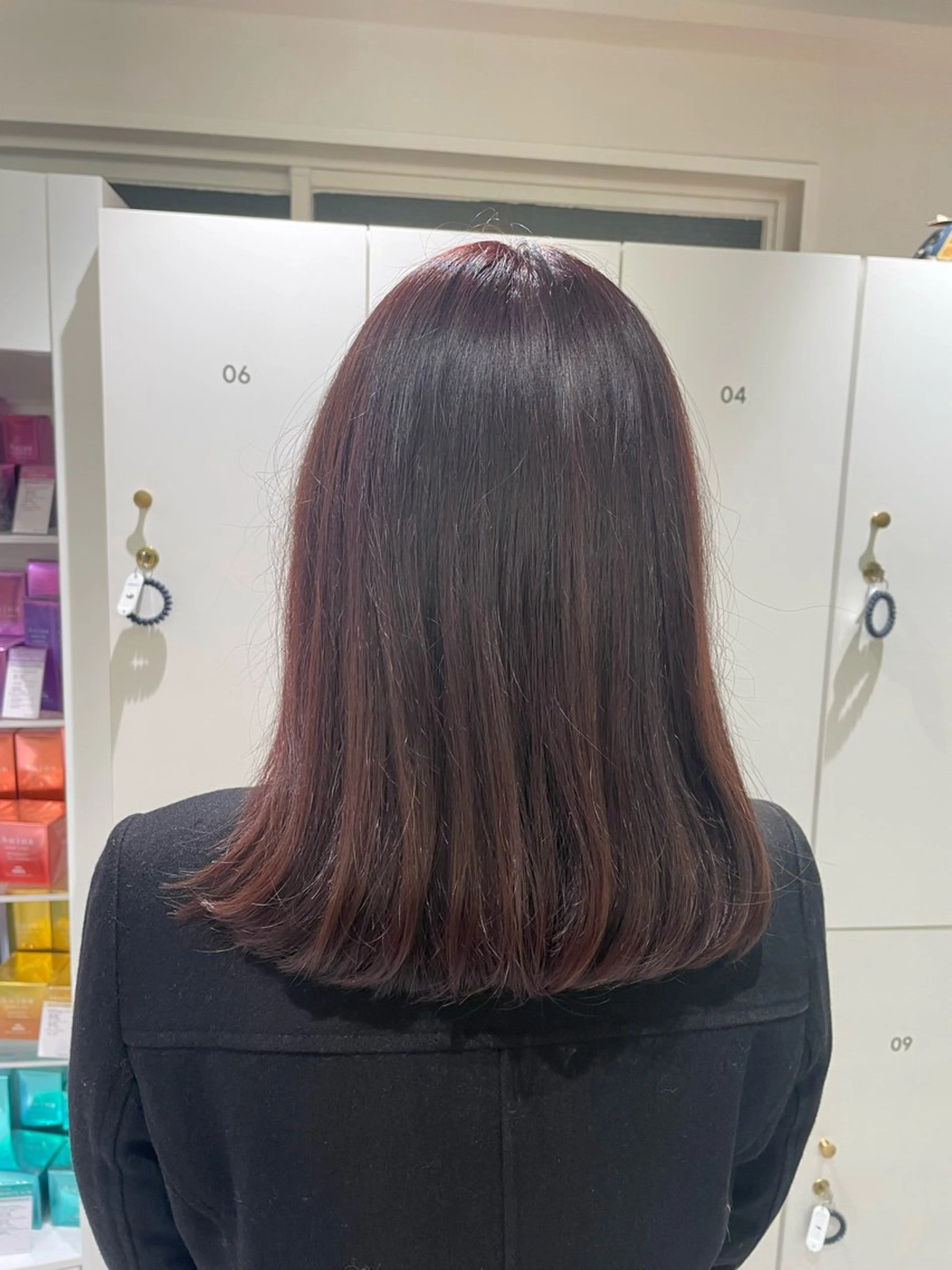 ミディアム カラー ブラウンカラー ピンクカラー ピンクブラウン モデル募集中🍤 清水 美陽のヘアスタイル