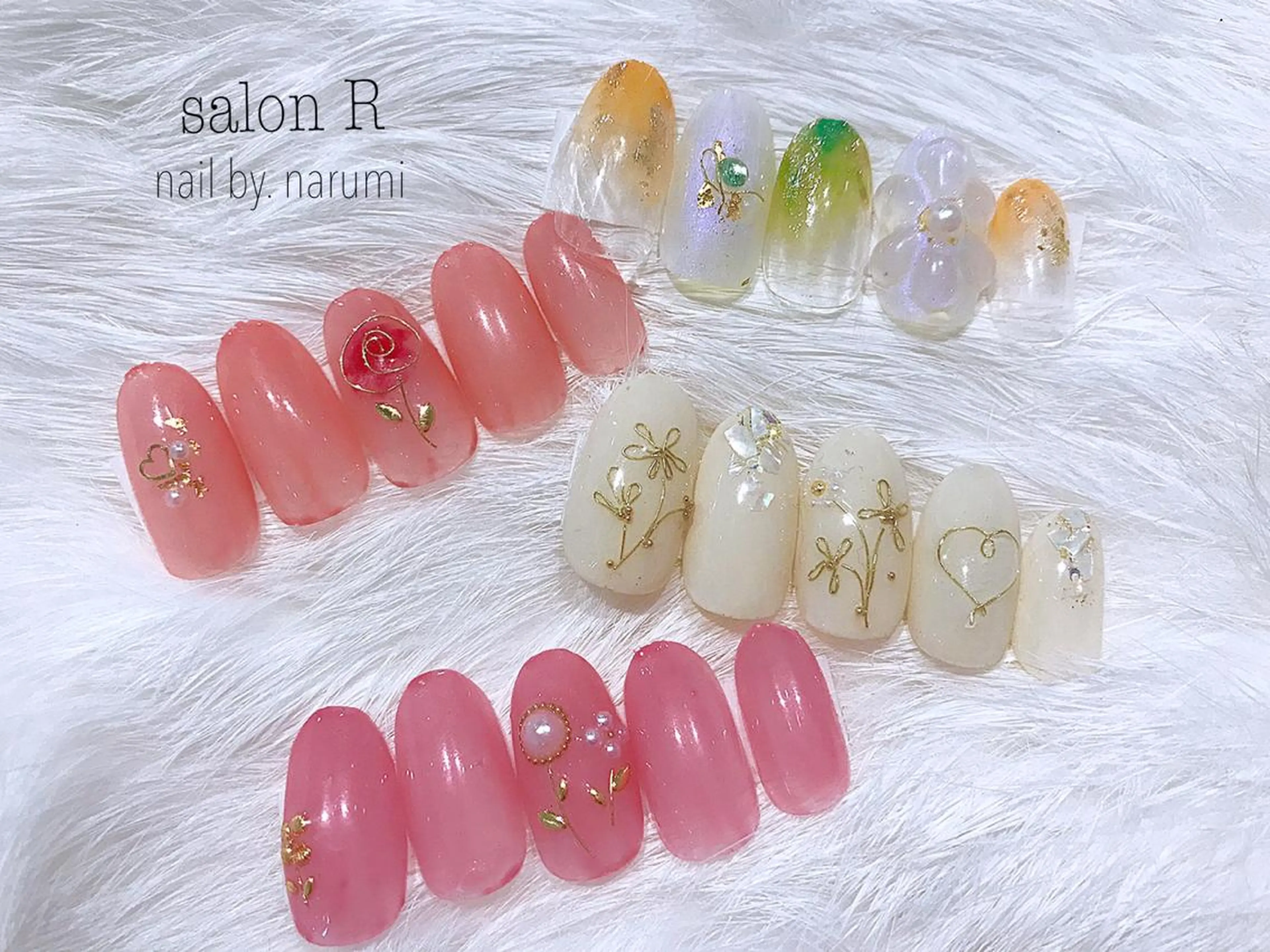 ネイル フラワーネイル Re Pearl～コーディネートサロン～ 市駅前店所属・NARUMI HYODOのネイルデザイン