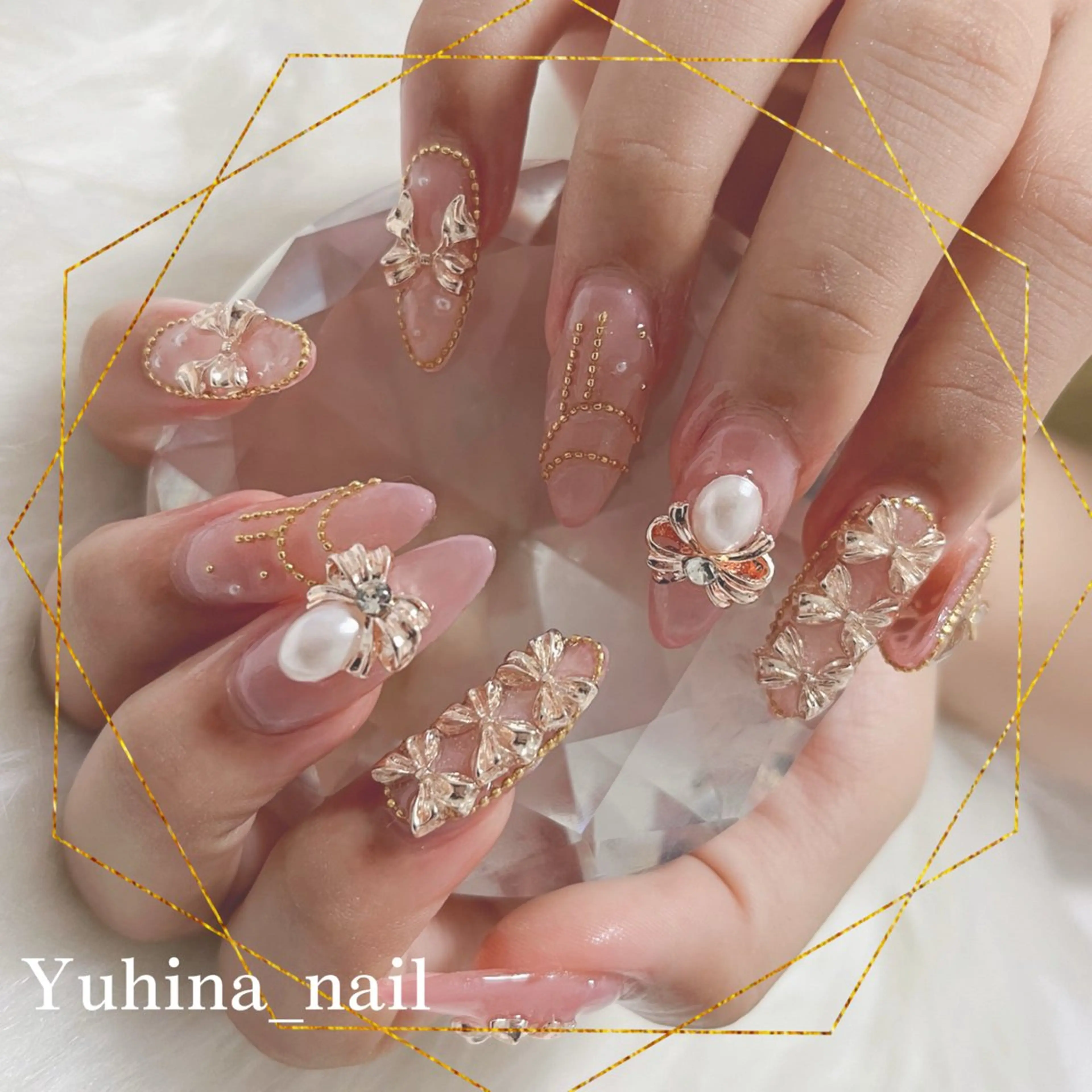 ネイル キラキラネイル ハンドネイル Yuhina _nail‪ෆ‪.*のネイルデザイン