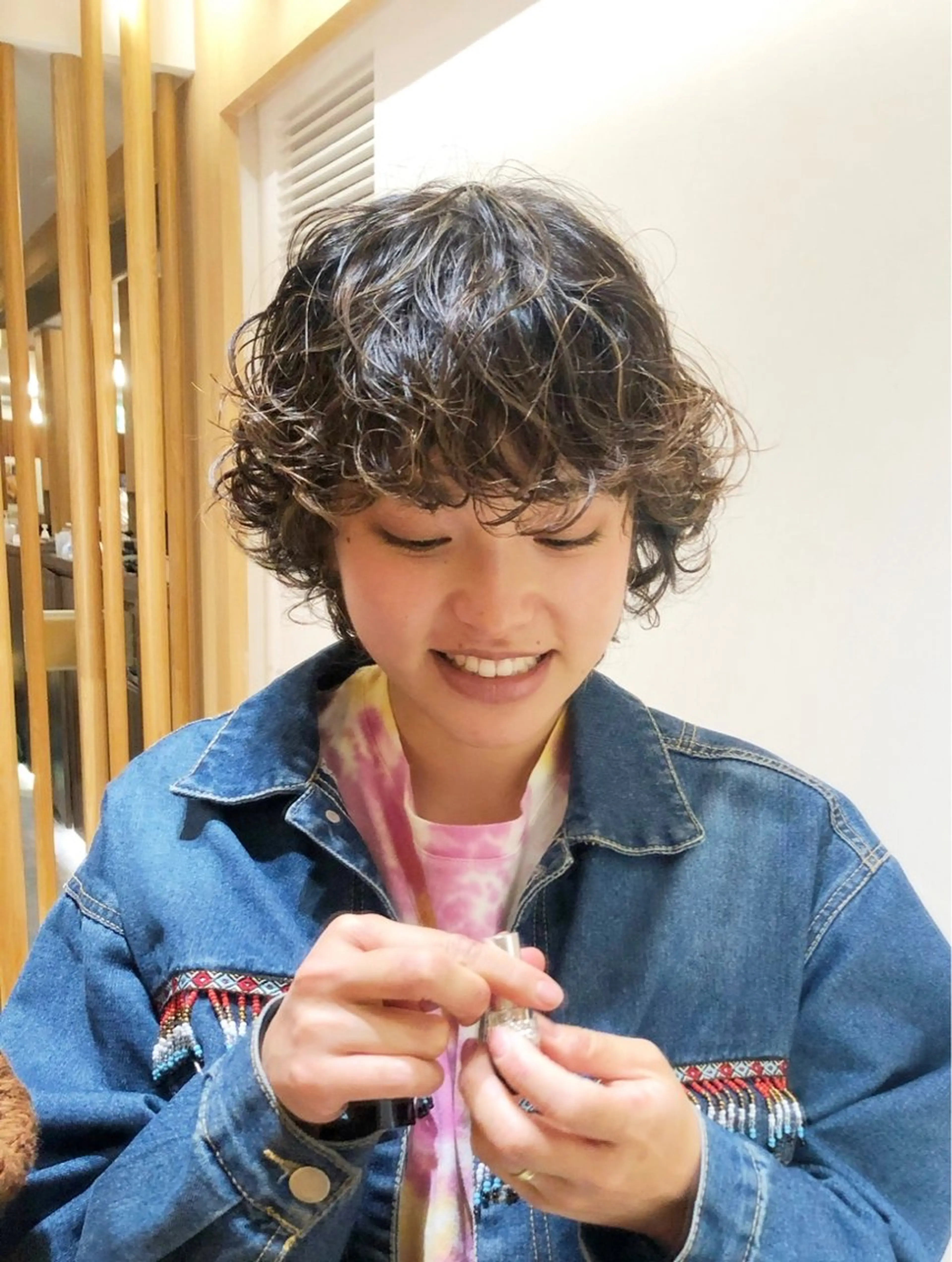 ショート パーマ 外国人風カラー カット パーマ 似合わせカット🫧 /パーマRINAのヘアスタイル