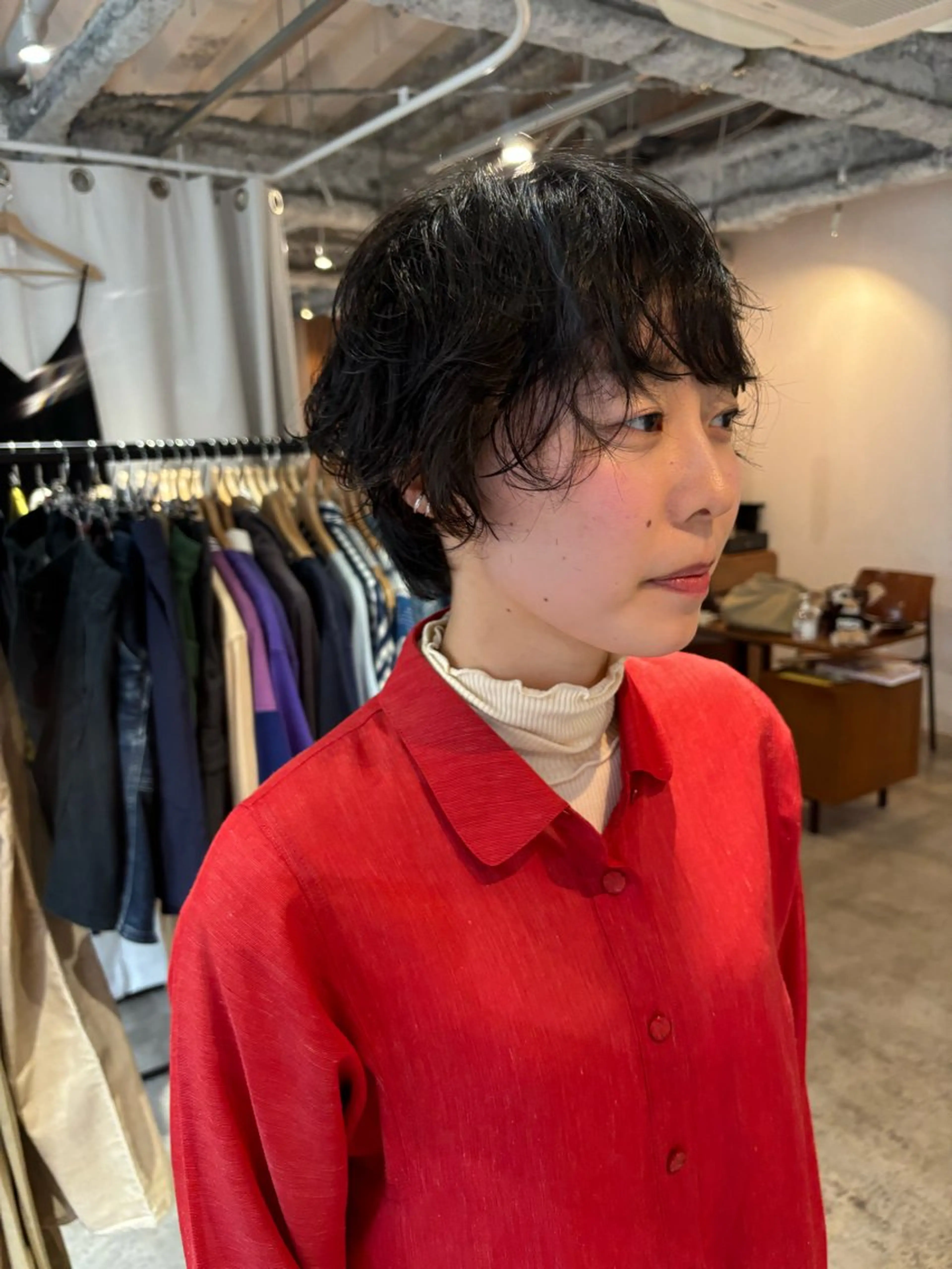 ショート カラー パーマ カット パーマ トリートメント Hayashi Shioriのヘアスタイル