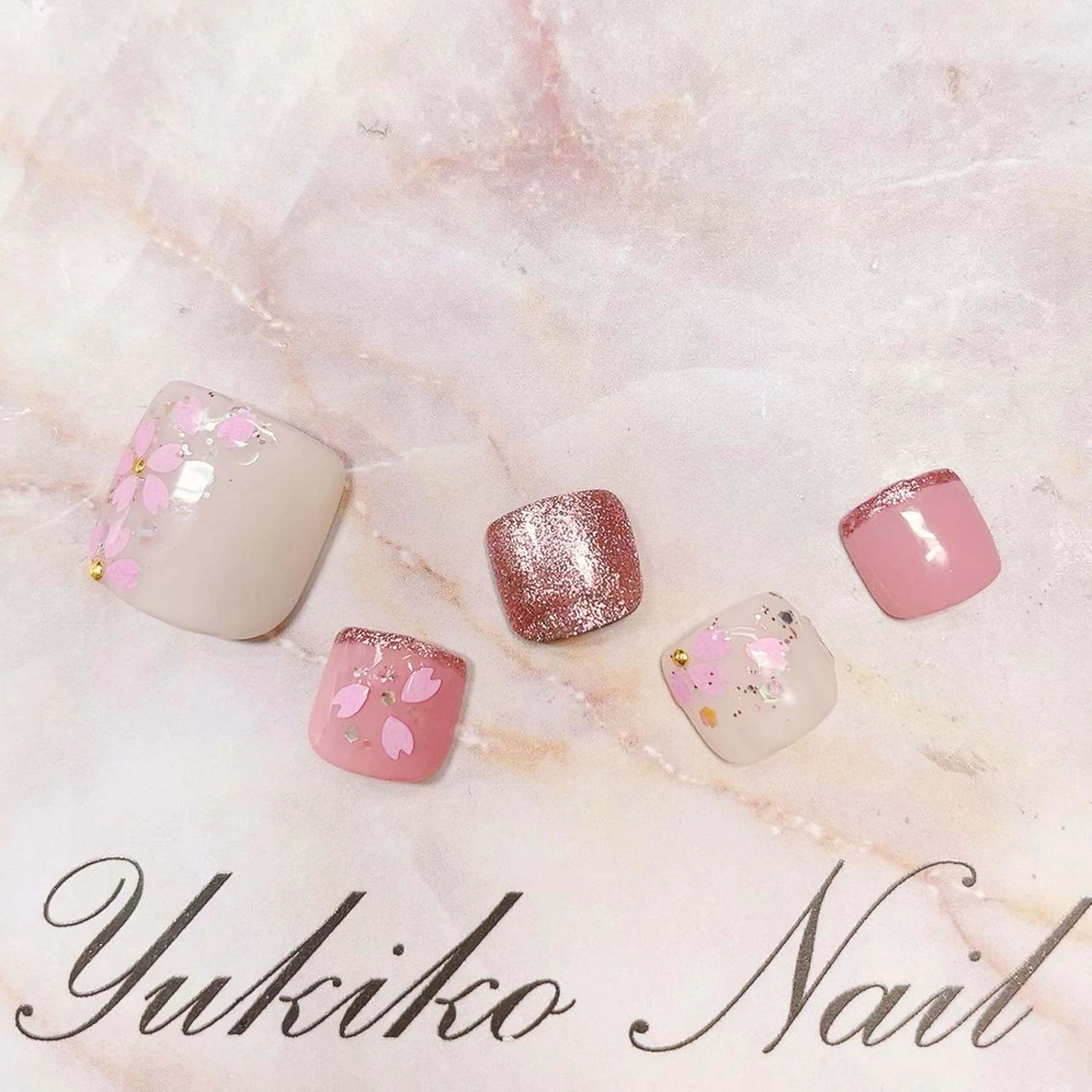 ネイル 桜ネイル フットネイル ユキコ ネイルのネイルデザイン