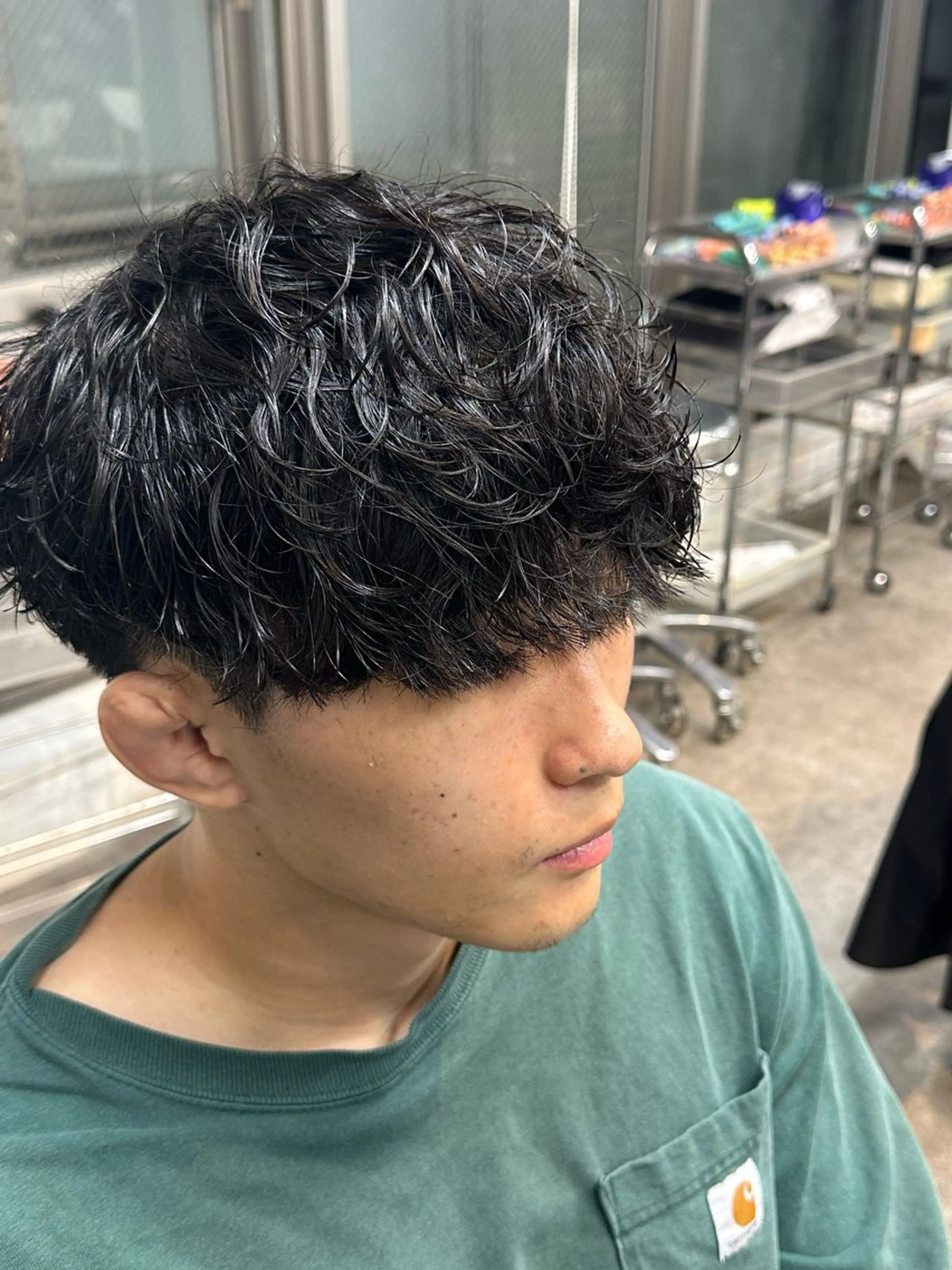 パーマ メンズ フェザーパーマ マッシュ メンズパーマ 学生（メンズ向け） メンズツイストパーマ fifth men's原宿所属・fifth/原宿/ シャドウパーマ/カズのヘアスタイル