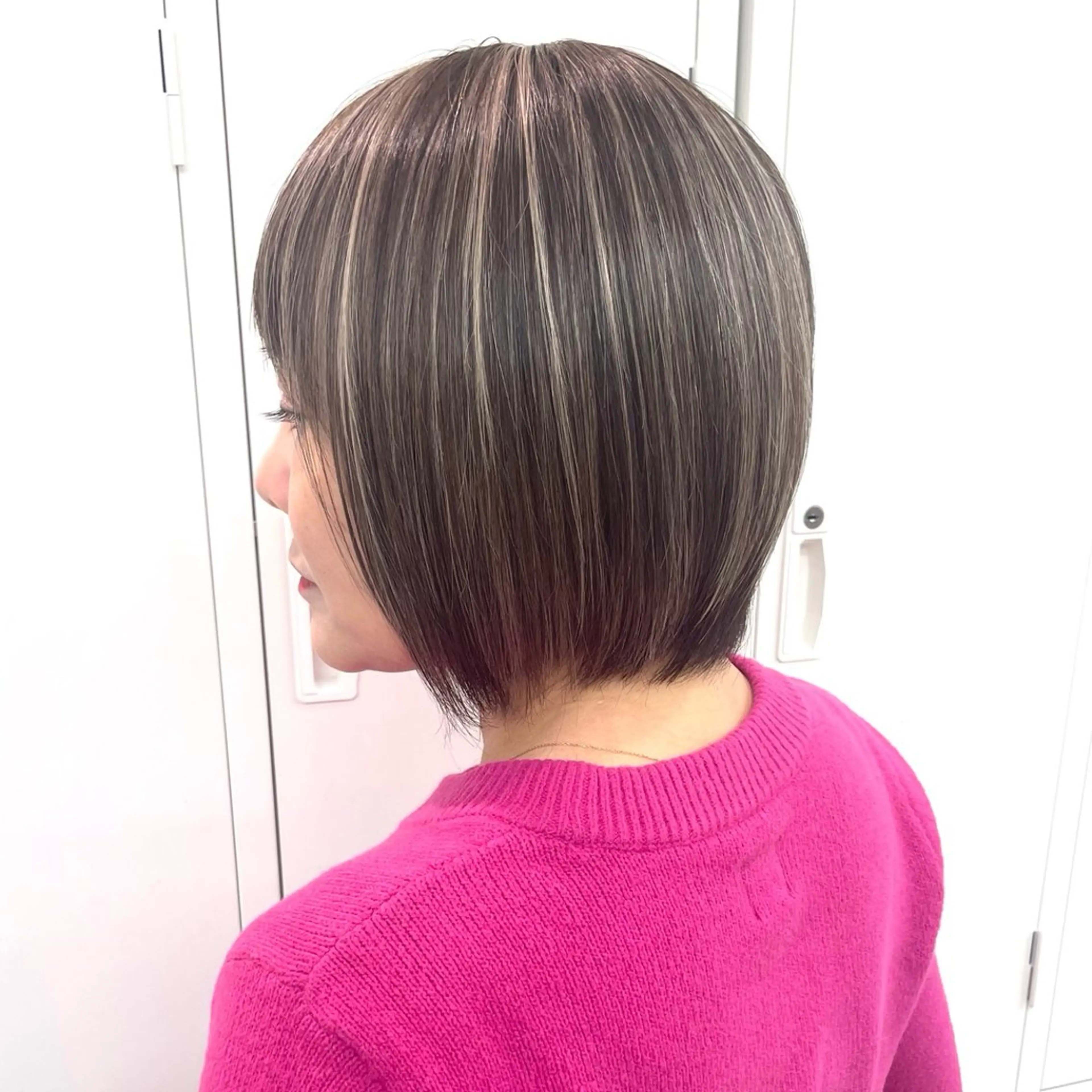ショート カラー カット ヘアカラー トリートメント 奥山義進/ハイトーン /バレイヤージュのヘアスタイル