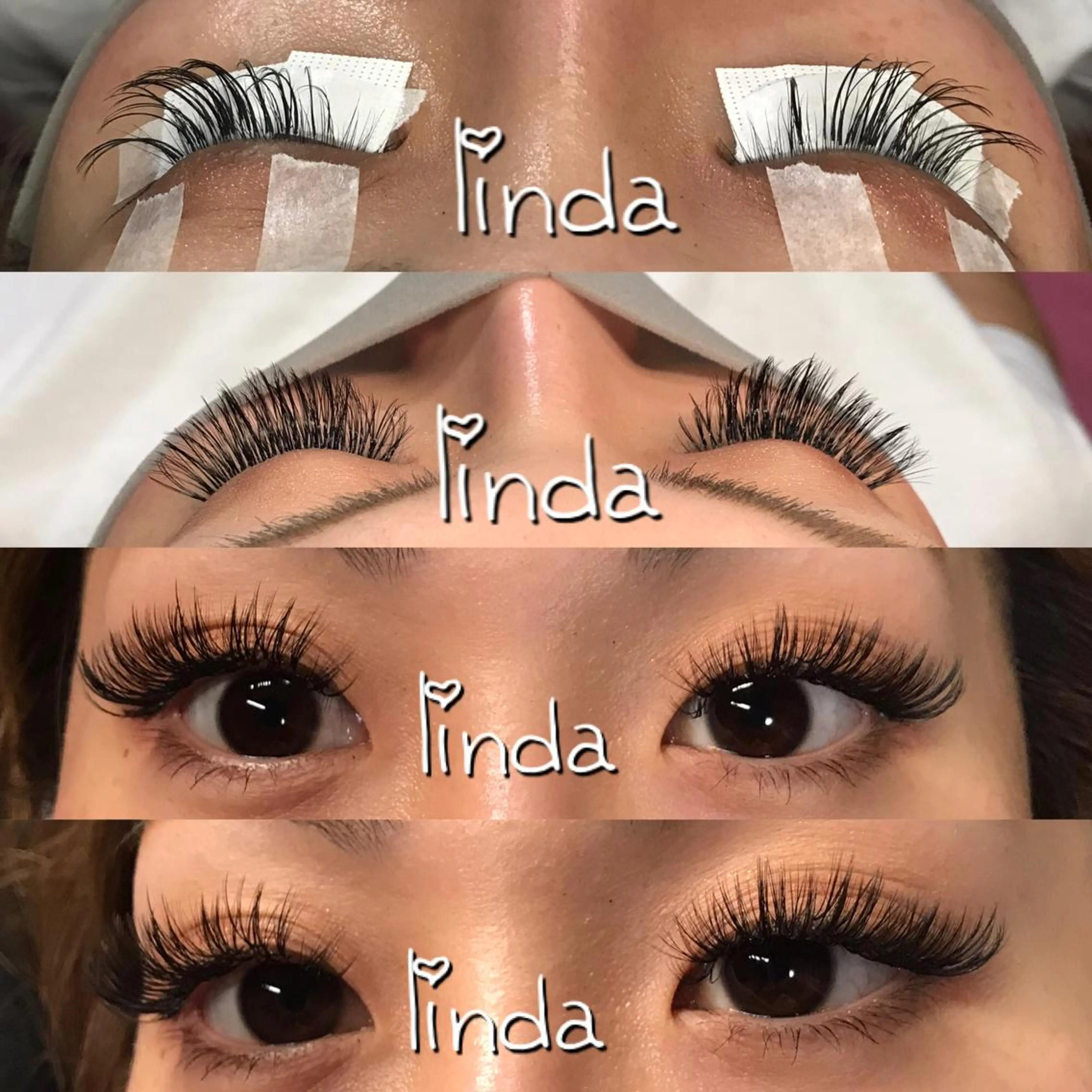 マツエク・マツパ ボリュームラッシュ linda lashesのマツエク・マツパデザイン