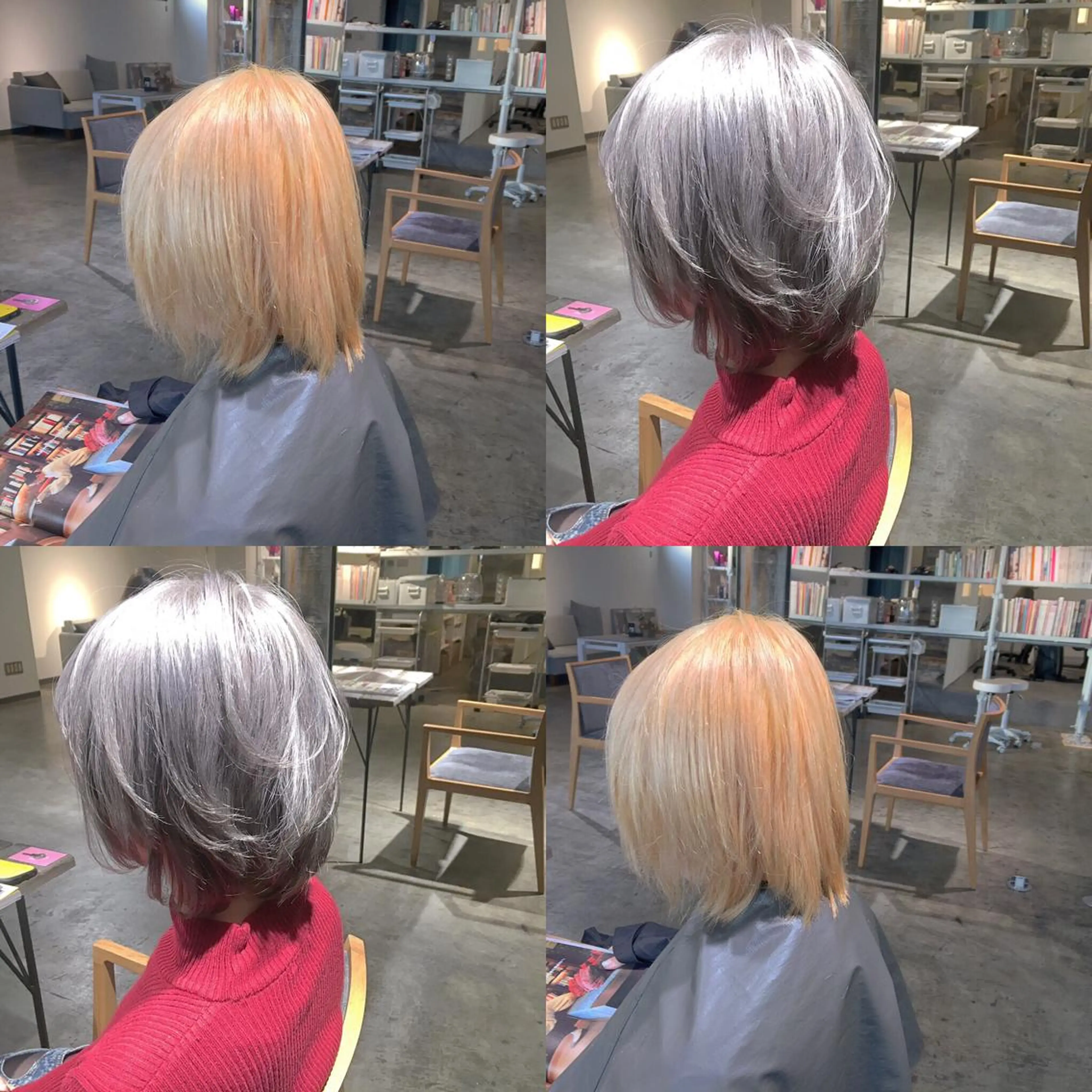 ショート カラー ヘアアレンジ アッシュ シルバー ホワイトアッシュ マンツーマン施術🦋 ayajuのヘアスタイル