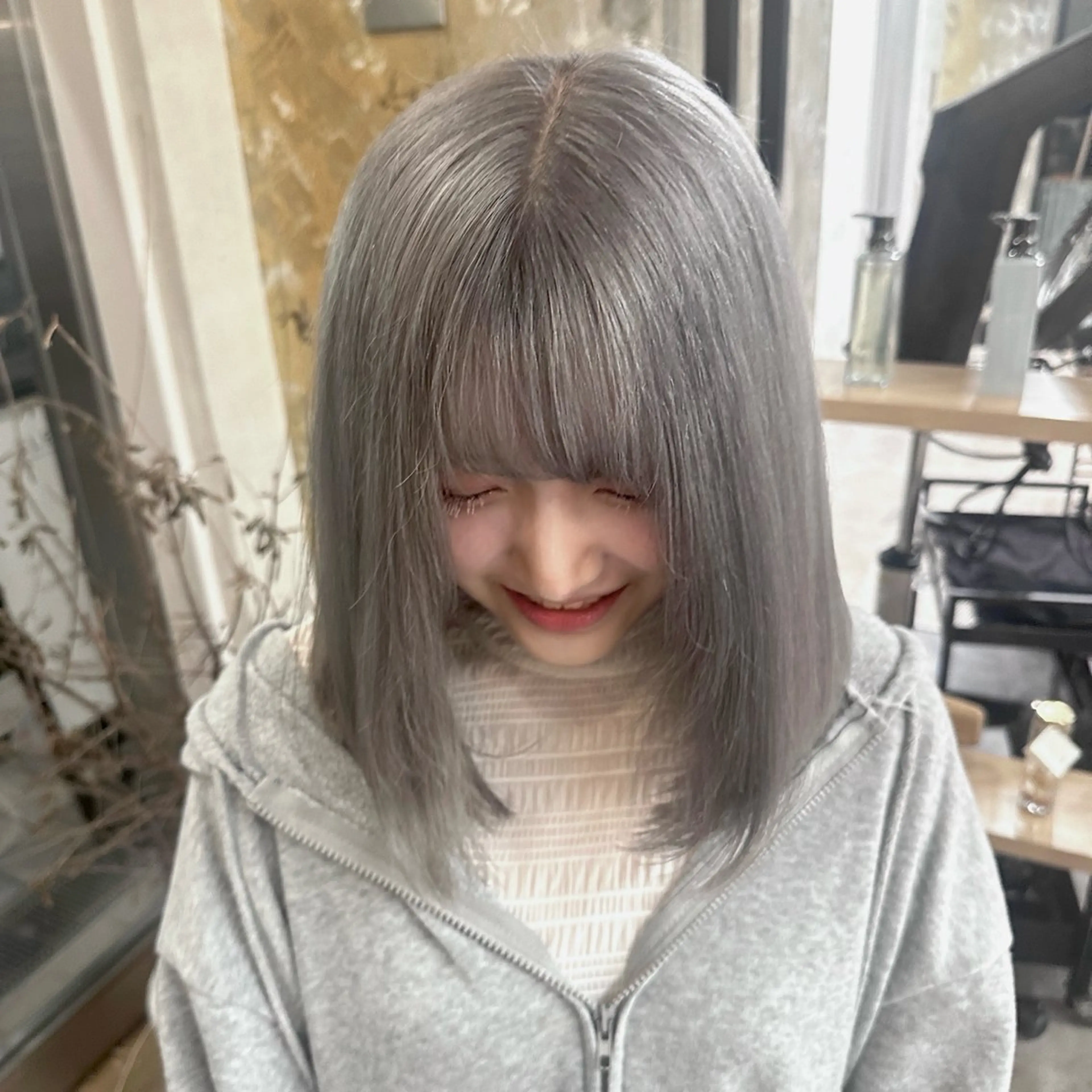 ミディアム カラー ヘアカラー nanami ￤髪質改善￤レイヤーのヘアスタイル