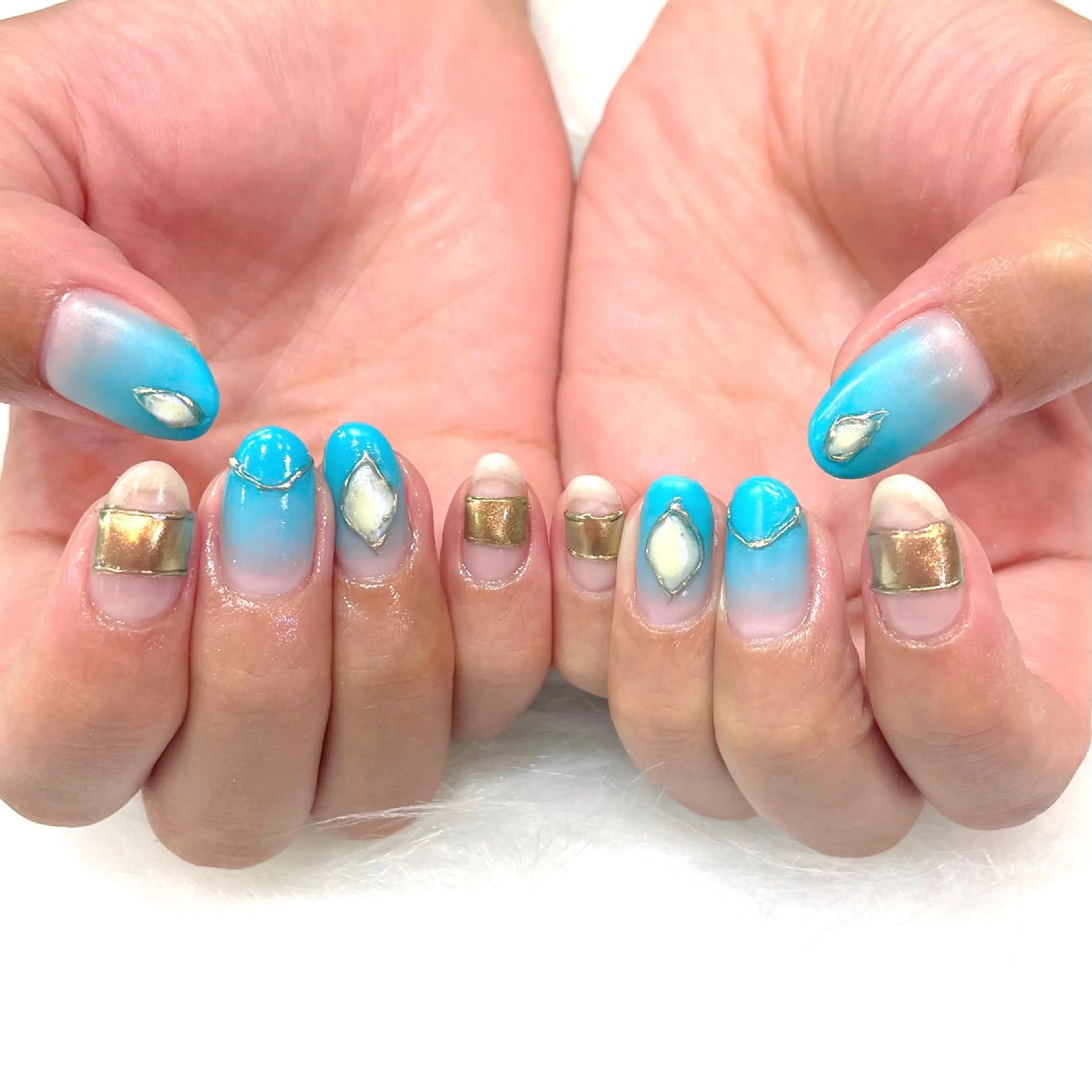 ネイル ブルー MADDY NAILS所属・MADDYNAILS ✴︎柏痛ネイルのネイルデザイン
