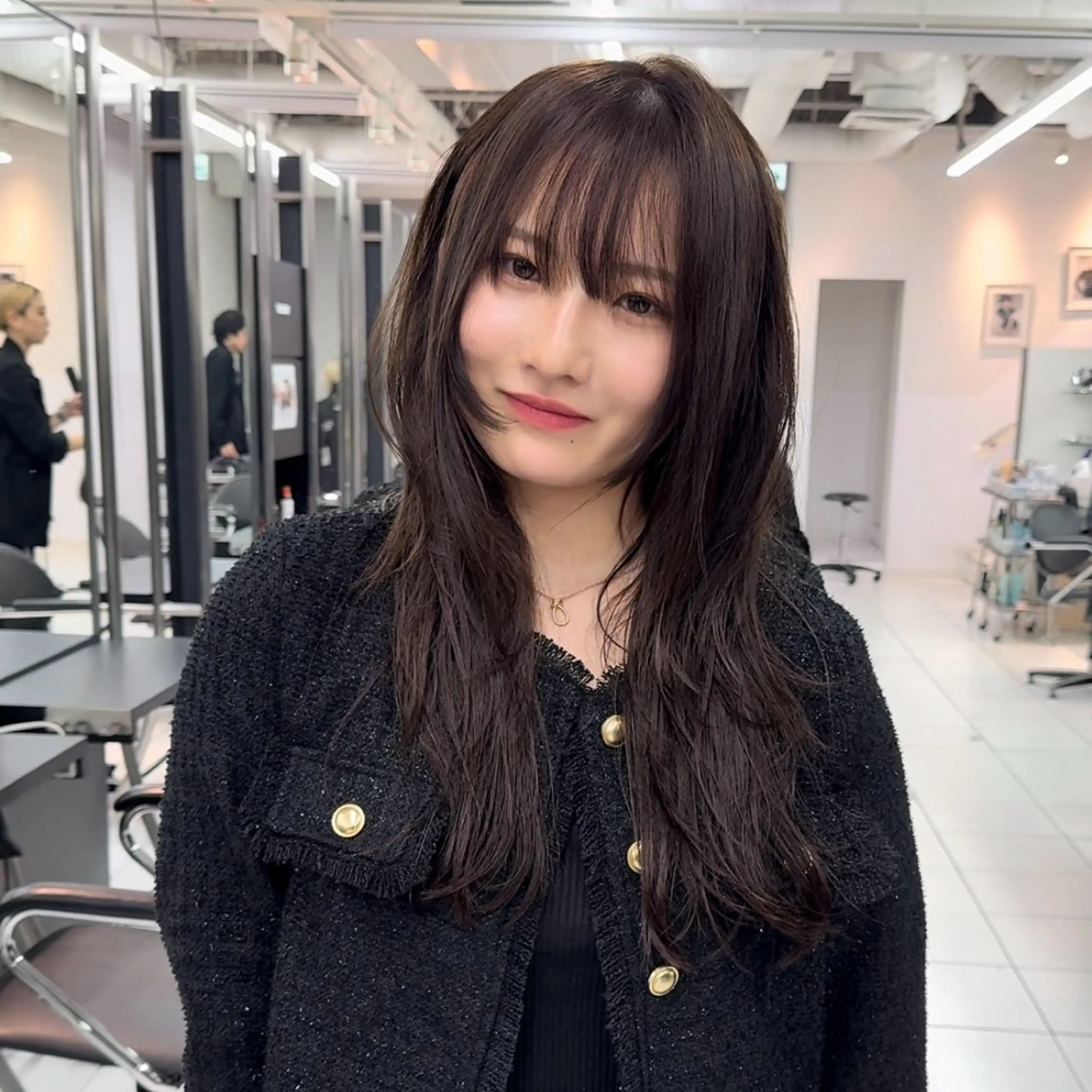 ロング ミディアムレイヤー/ ロングレイヤー堀匠吾のヘアスタイル