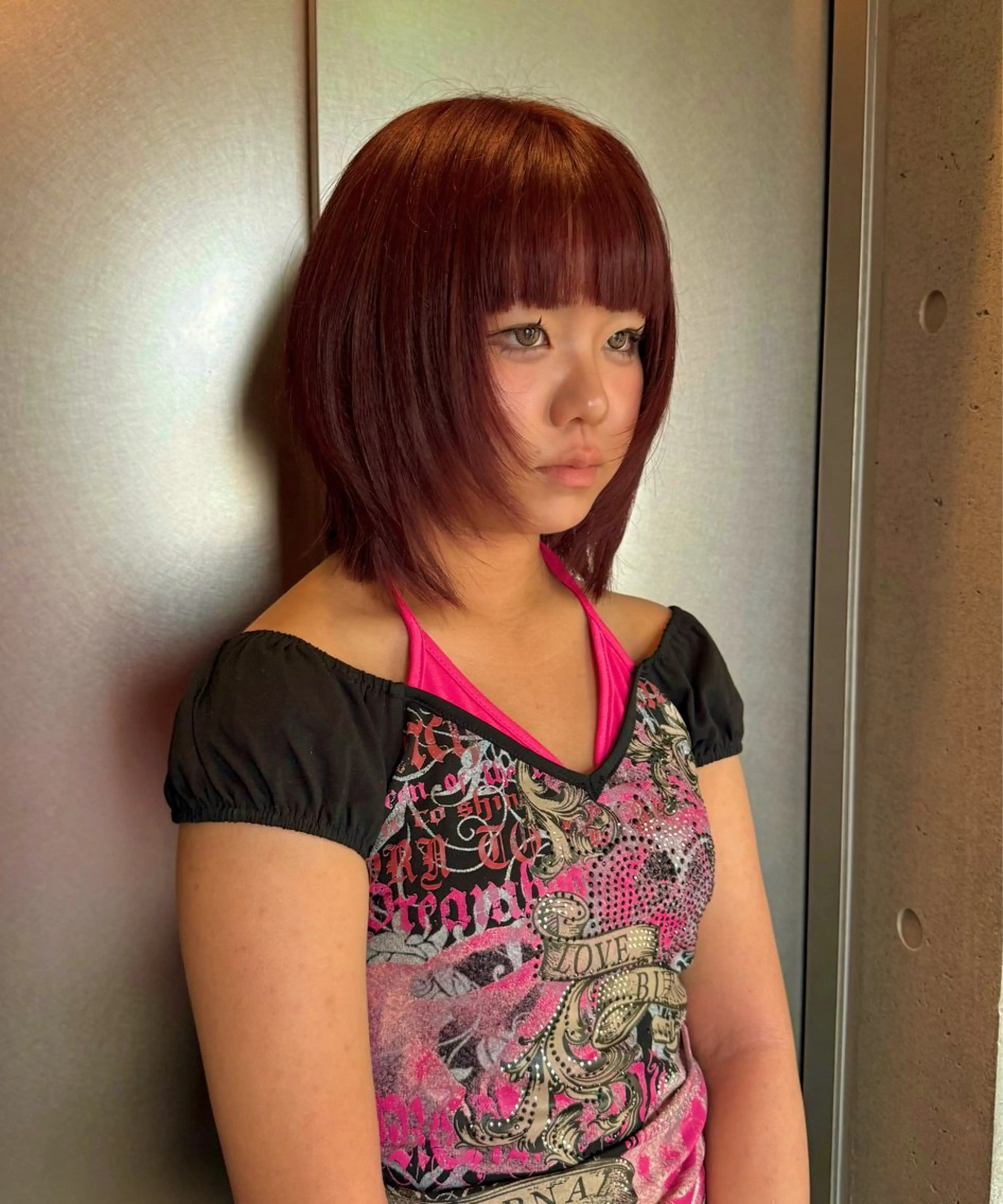 ミディアム カラー 透明感カラー レイヤーカット カット ヘアカラー トリートメント 暖色magico/ レイヤーゆいかずきのヘアスタイル