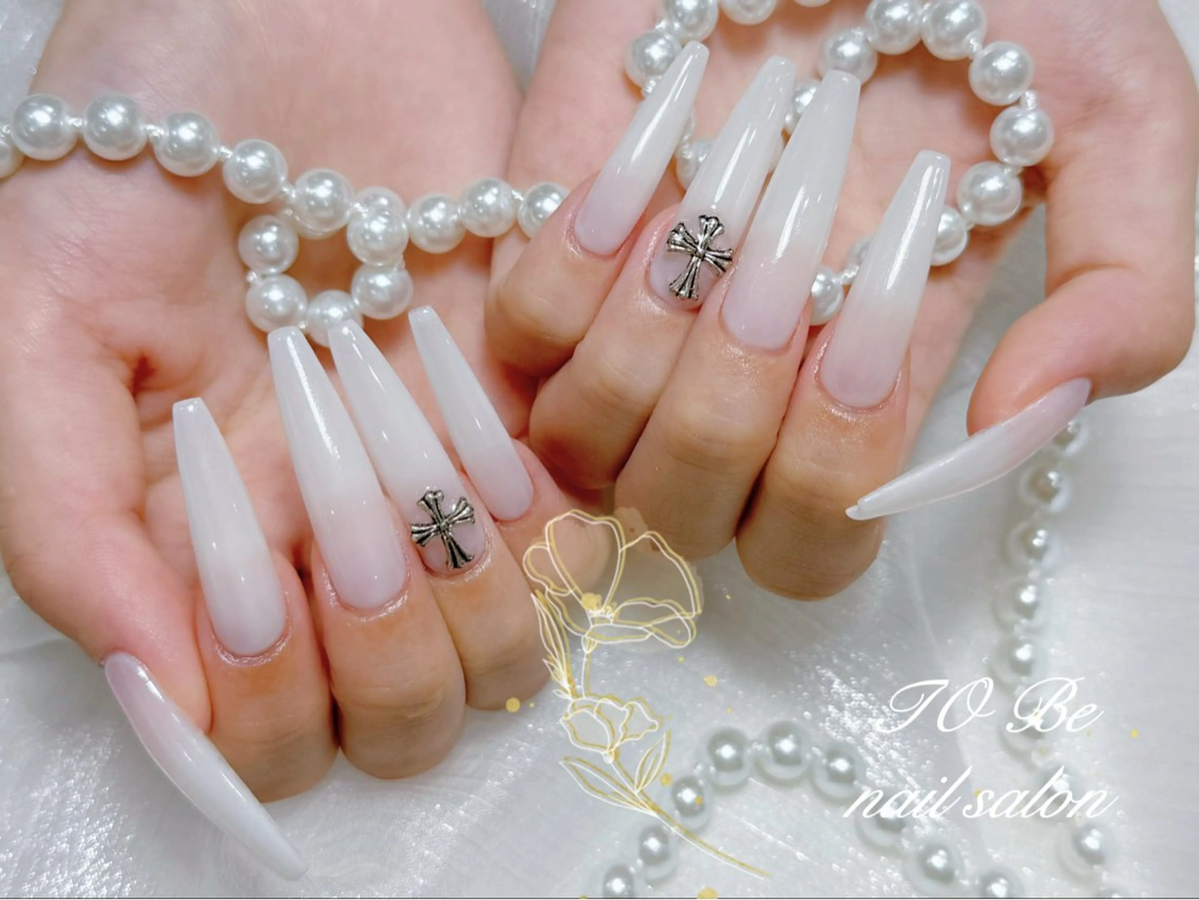ロング ロング ハンドネイル Nail Salon To Be珈月のネイルデザイン