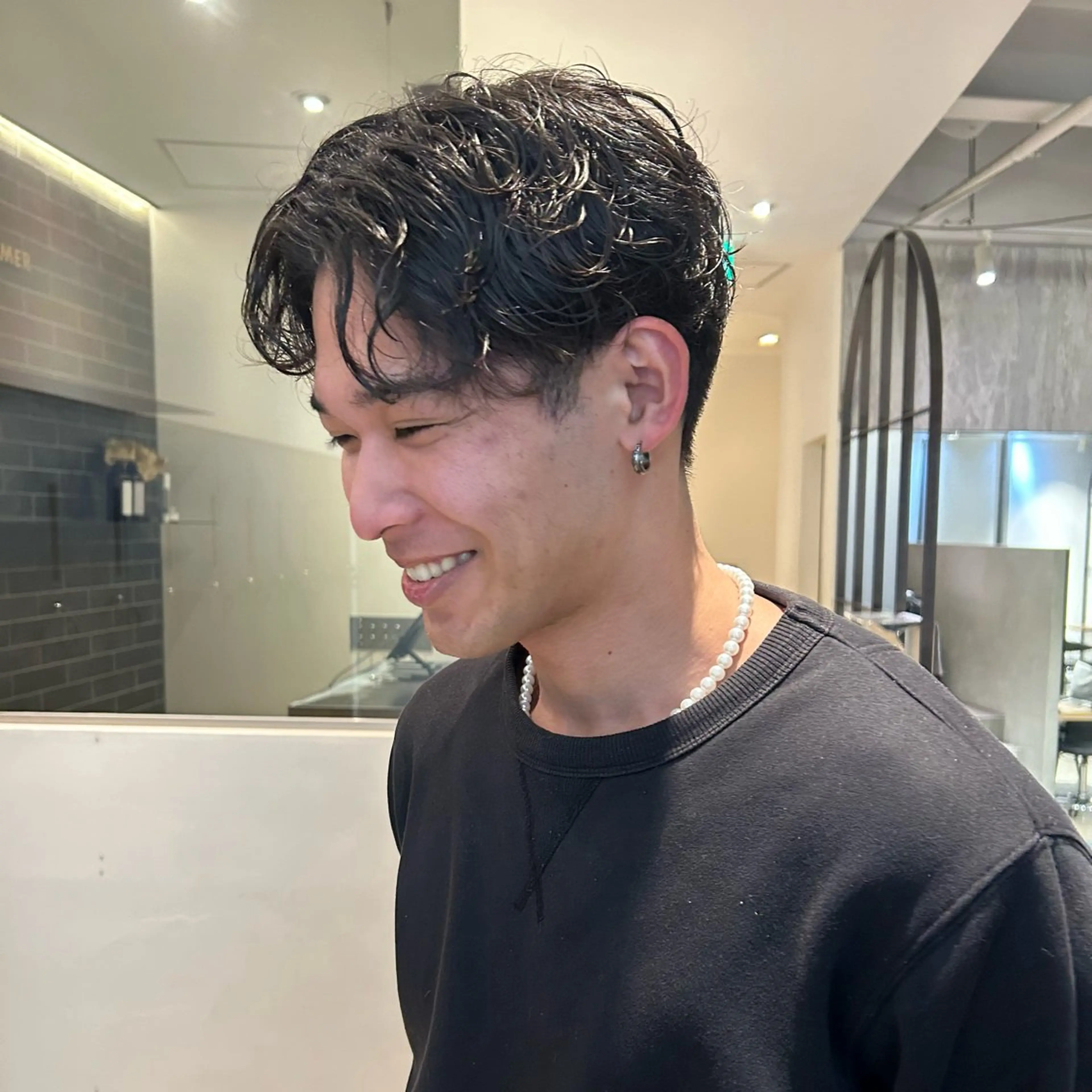 メンズ メンズパーマ 刈り上げ 森山 葵 ショート×メンズのヘアスタイル