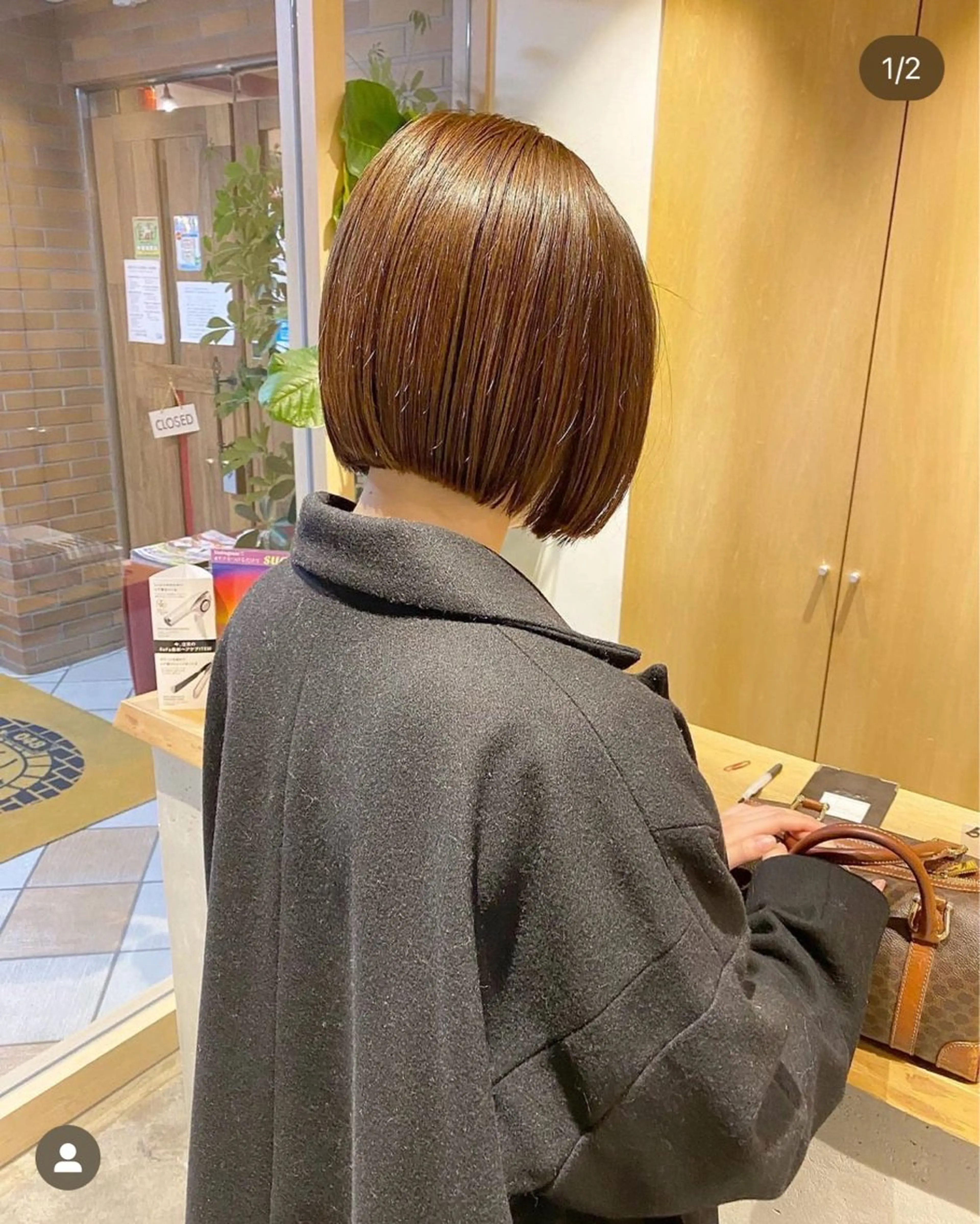 ショート カラー パーマ ヘアアレンジ レイヤー/ 透明感カラー/マドカのヘアスタイル