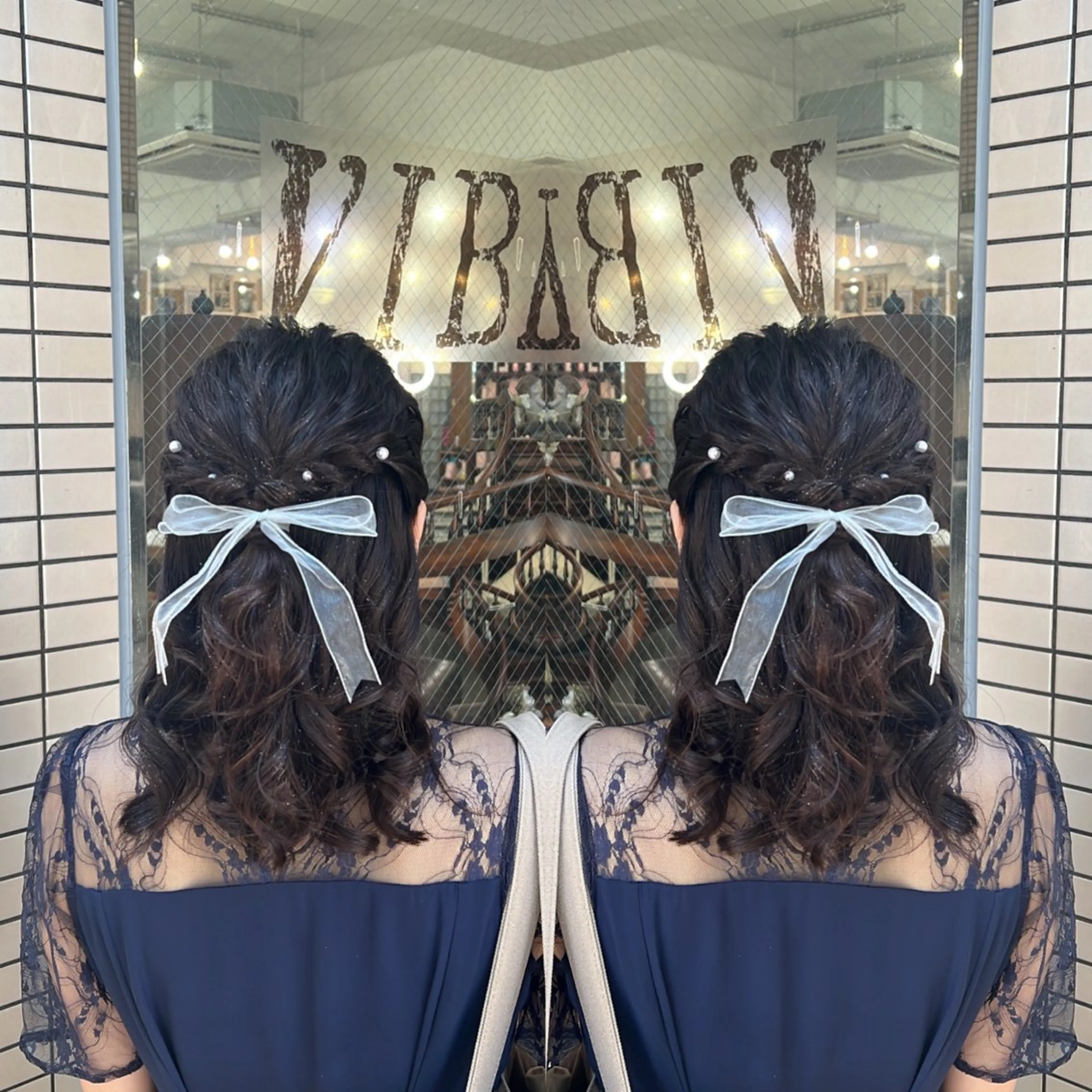 セミロング ヘアアレンジ ヘアセット レイヤー/ボブ/ ミニボブ/AOIのヘアスタイル