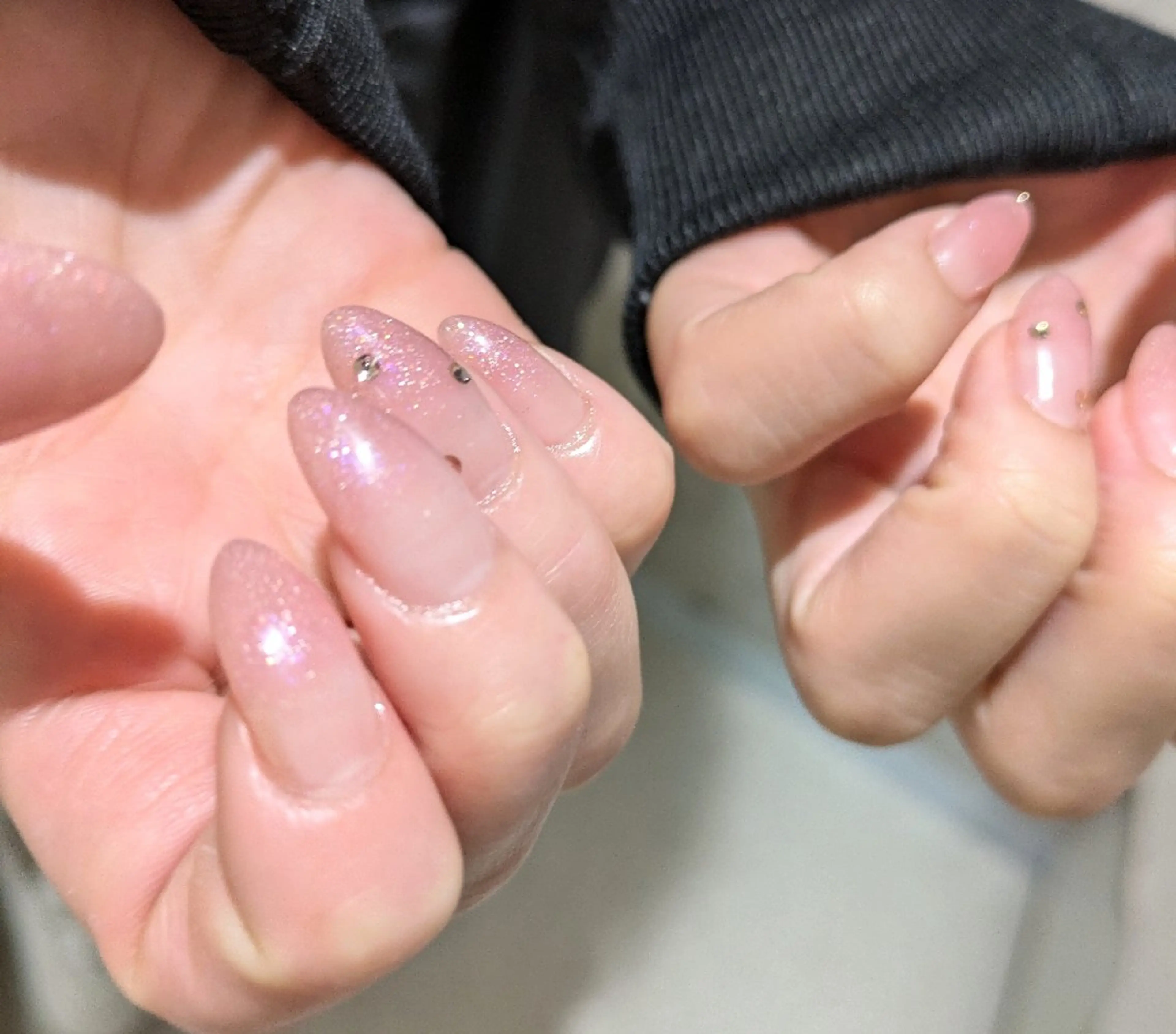 ネイル グラデーション ラメ(グリッター) ラメグラデーション シンプルネイル as.nail あやのネイルデザイン