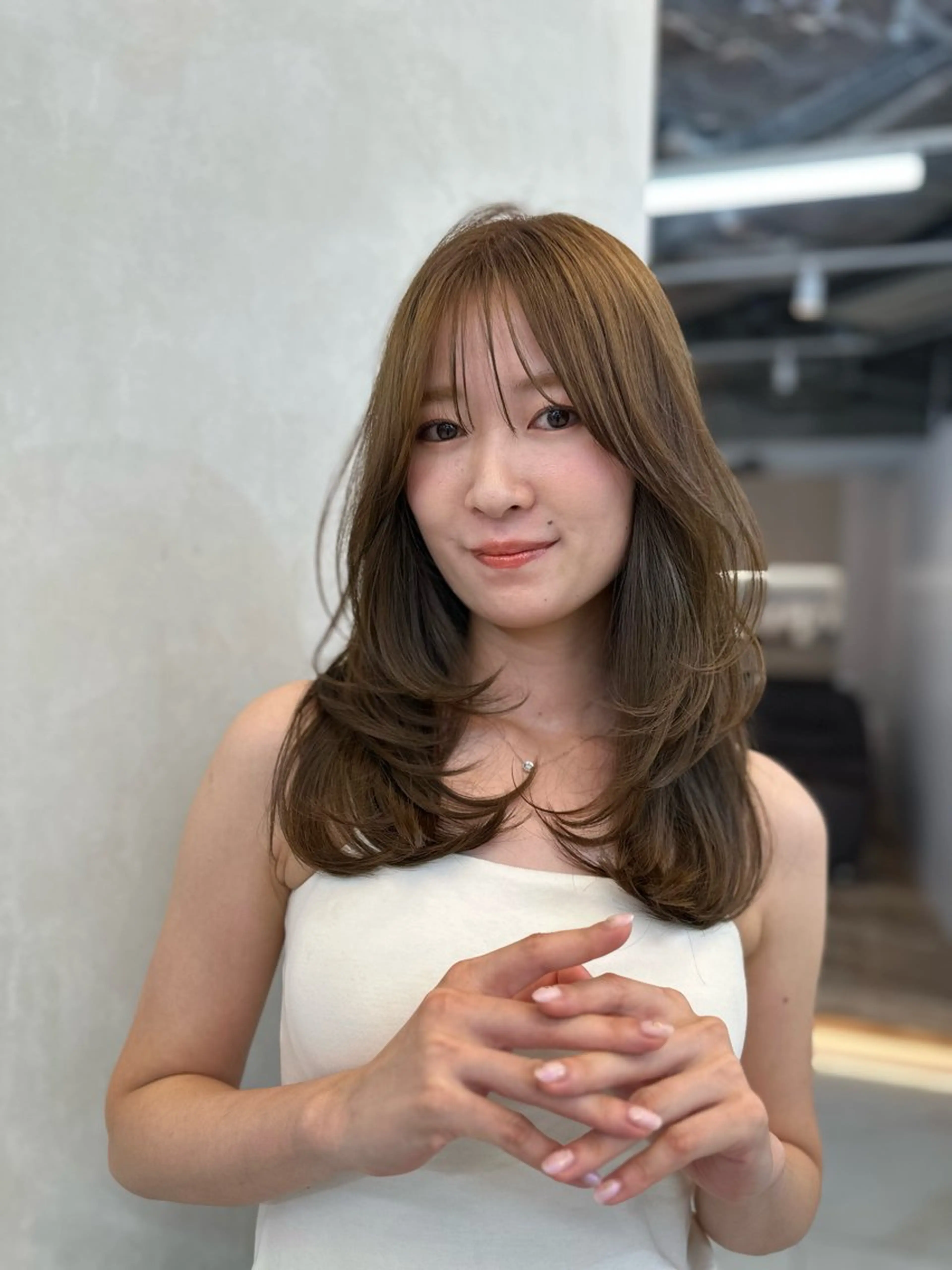 ロング カラー ARMONY表参道店所属・赤み黄み消し／ ライムのヘアスタイル
