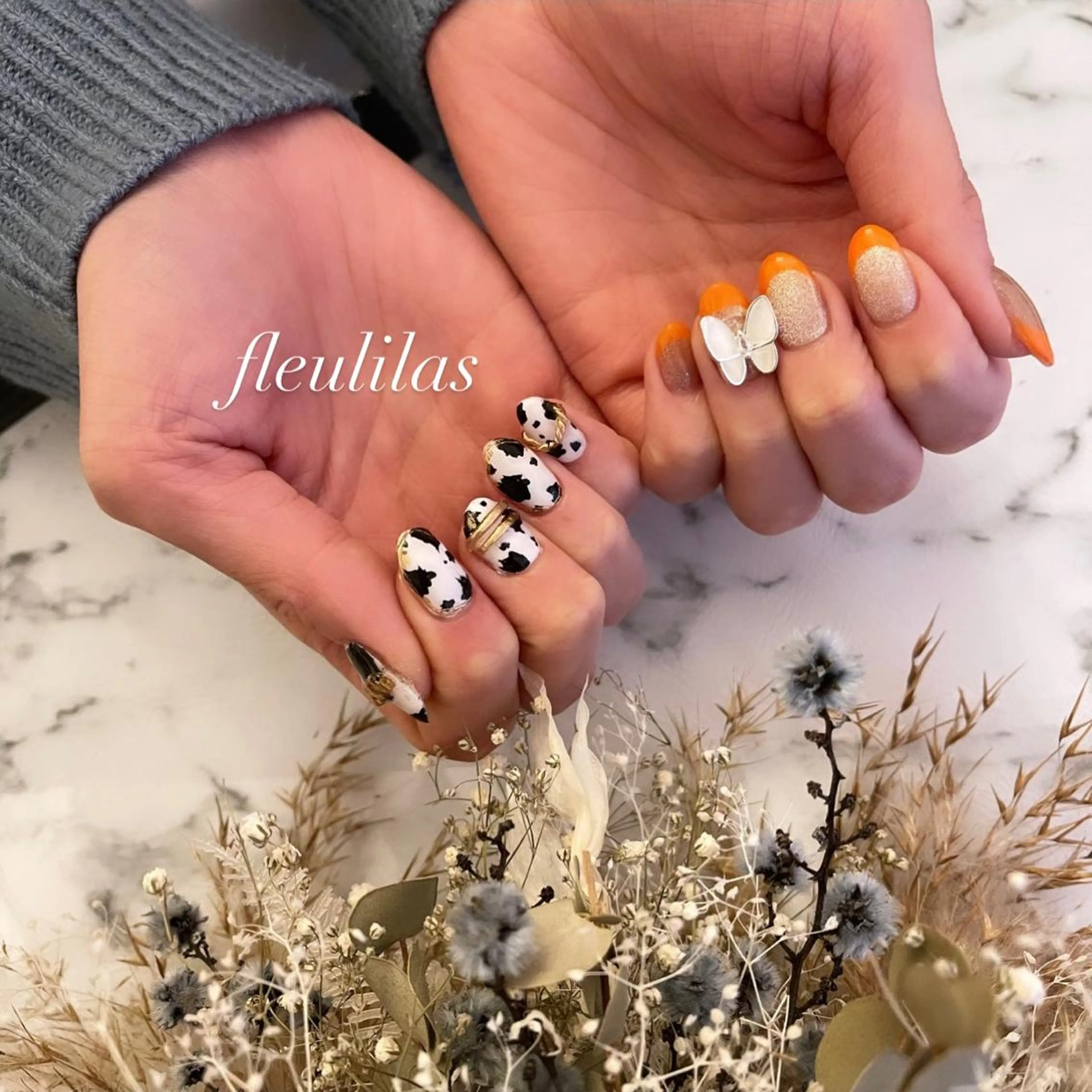 ネイル フレンチネイル マグネットネイル マグネットフレンチ fleulilas 松葉のその他イメージ