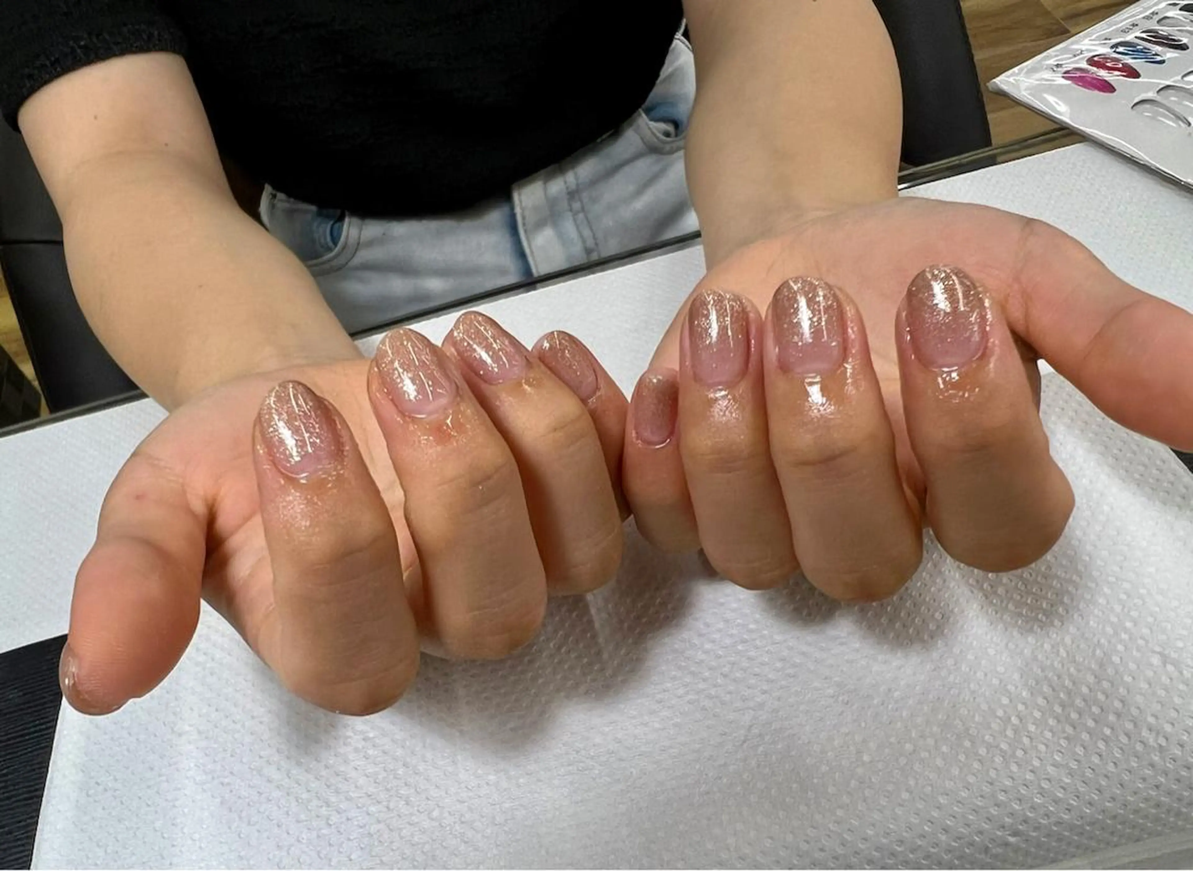 ネイル ブラウン ゴールド ラメ(グリッター) 【MAXKELLY】 Shiotaのネイルデザイン