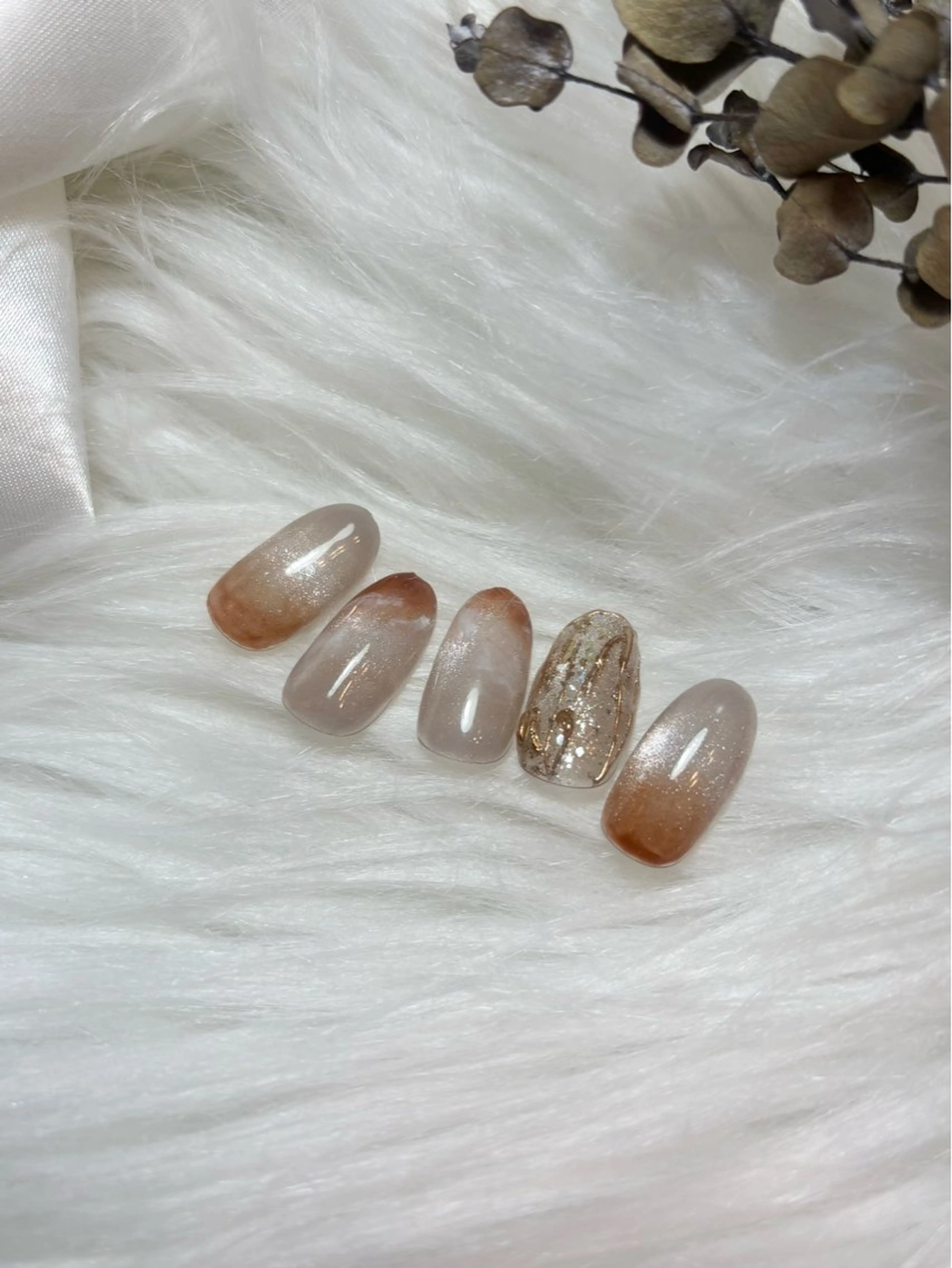 ネイル ブルー フレンチネイル キラキラネイル 韓国ネイル マグネットネイル ハンドネイル timtam --sakiのネイルデザイン