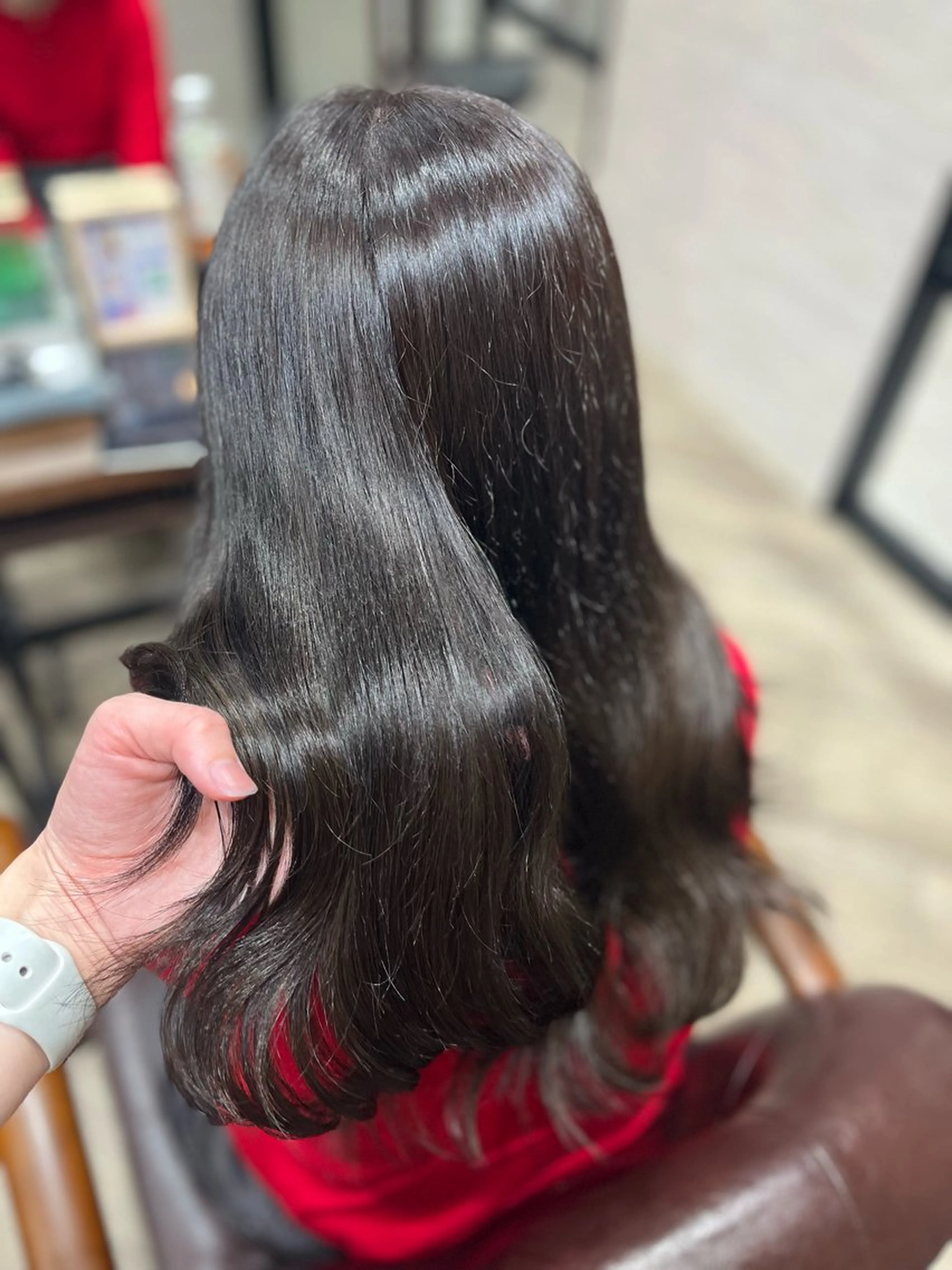 セミロング カラー ブリーチ グレージュ モカグレージュ カット ヘアカラー トリートメント 🫧ぷる艶カラー🫧 Yuubi🦩のヘアスタイル