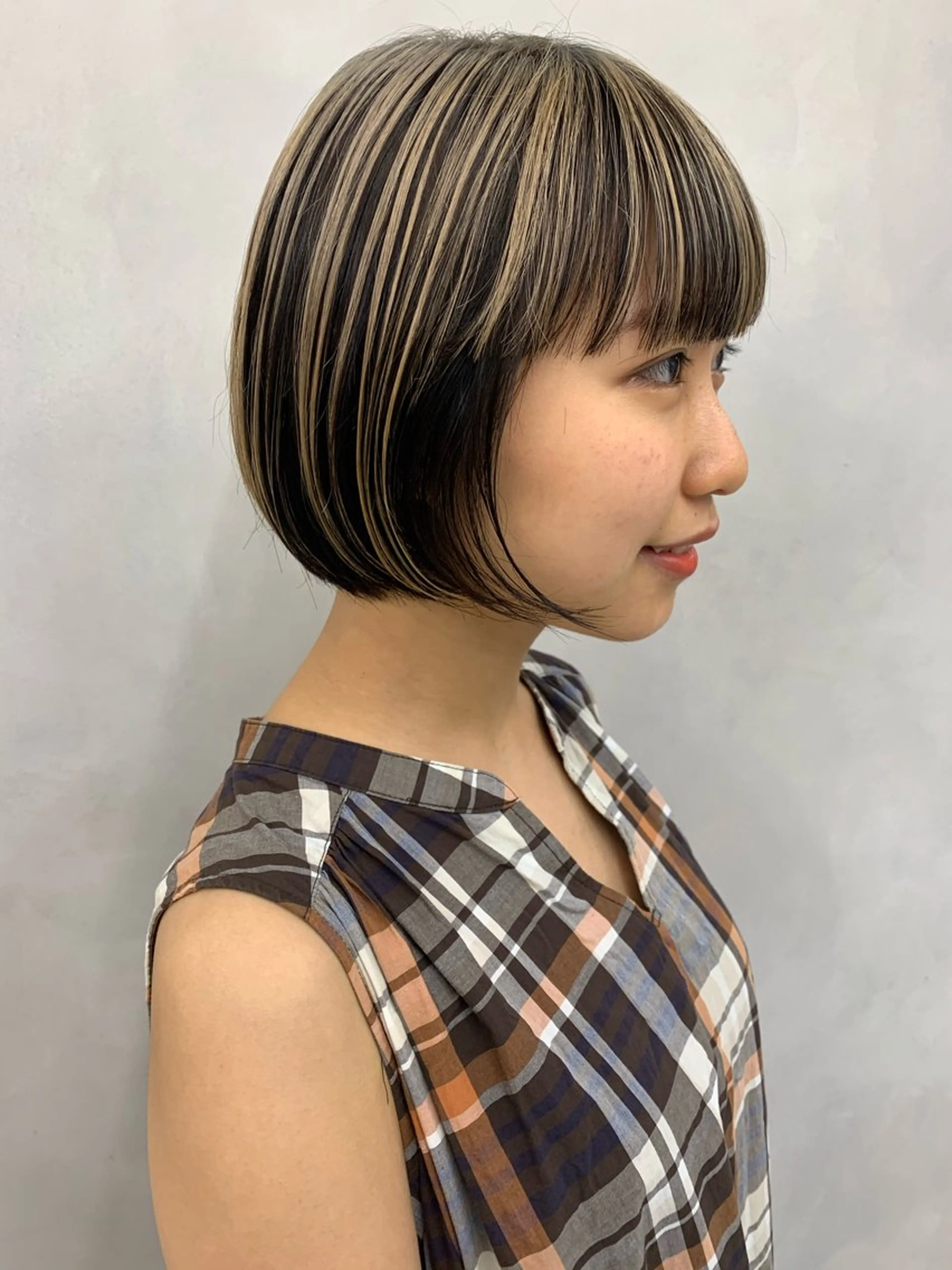 ミディアム ヘアカラー 石崎 啓太のヘアスタイル