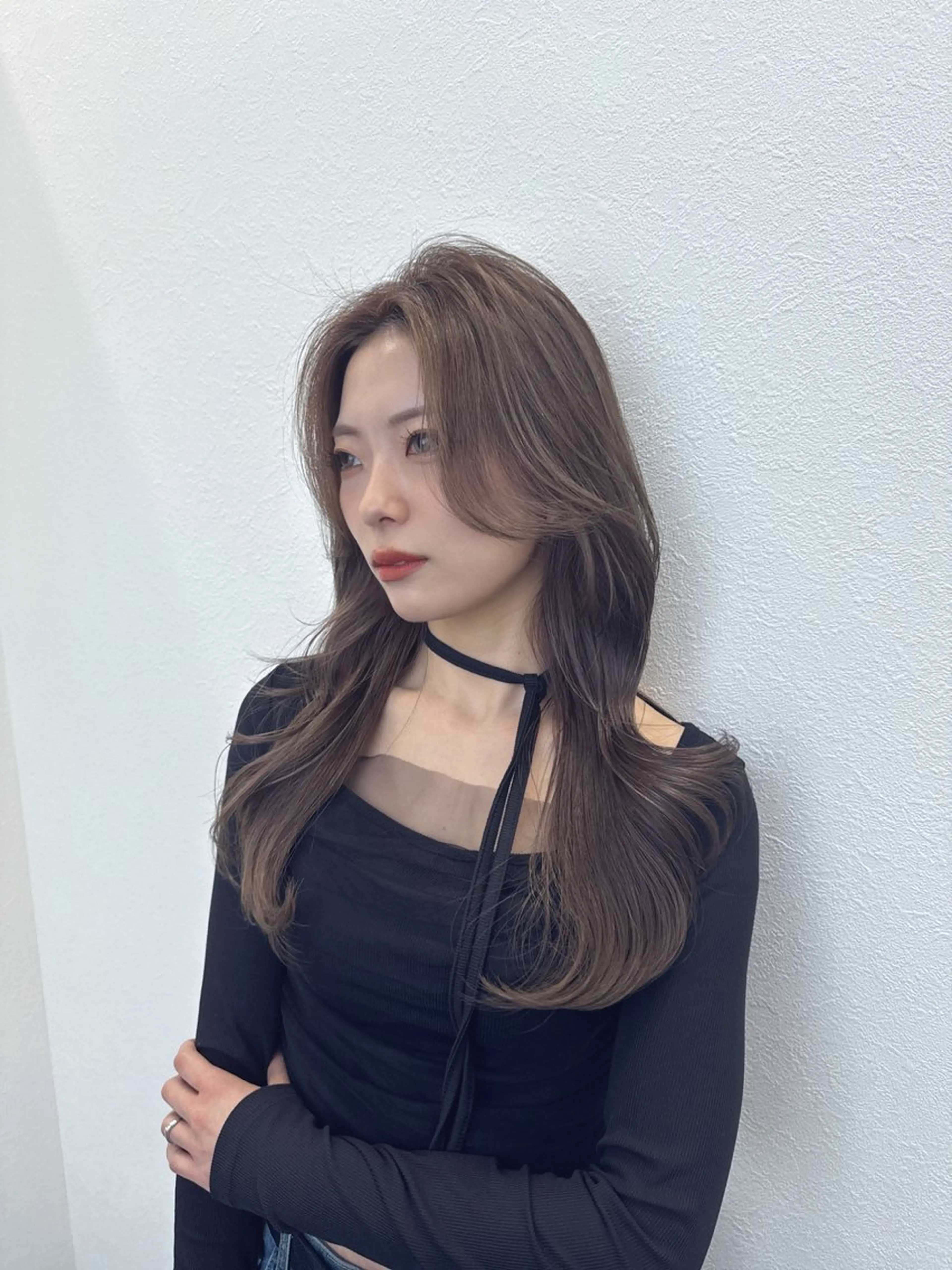セミロング カラー カット エクステ レイヤーの神様 店長安藤光司🇰🇷のヘアスタイル