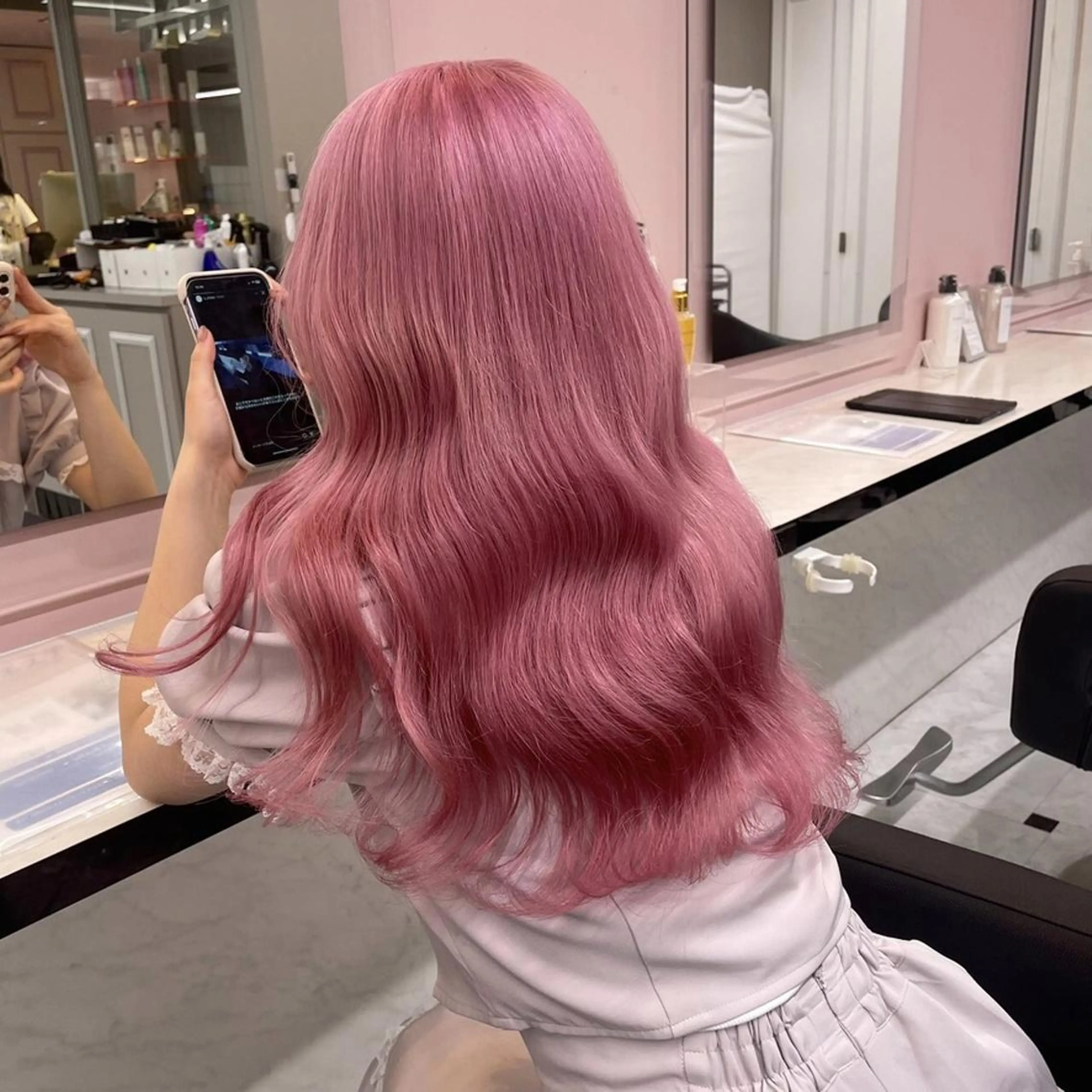 カラー ゆるふわガーリー🍓 かいのヘアスタイル