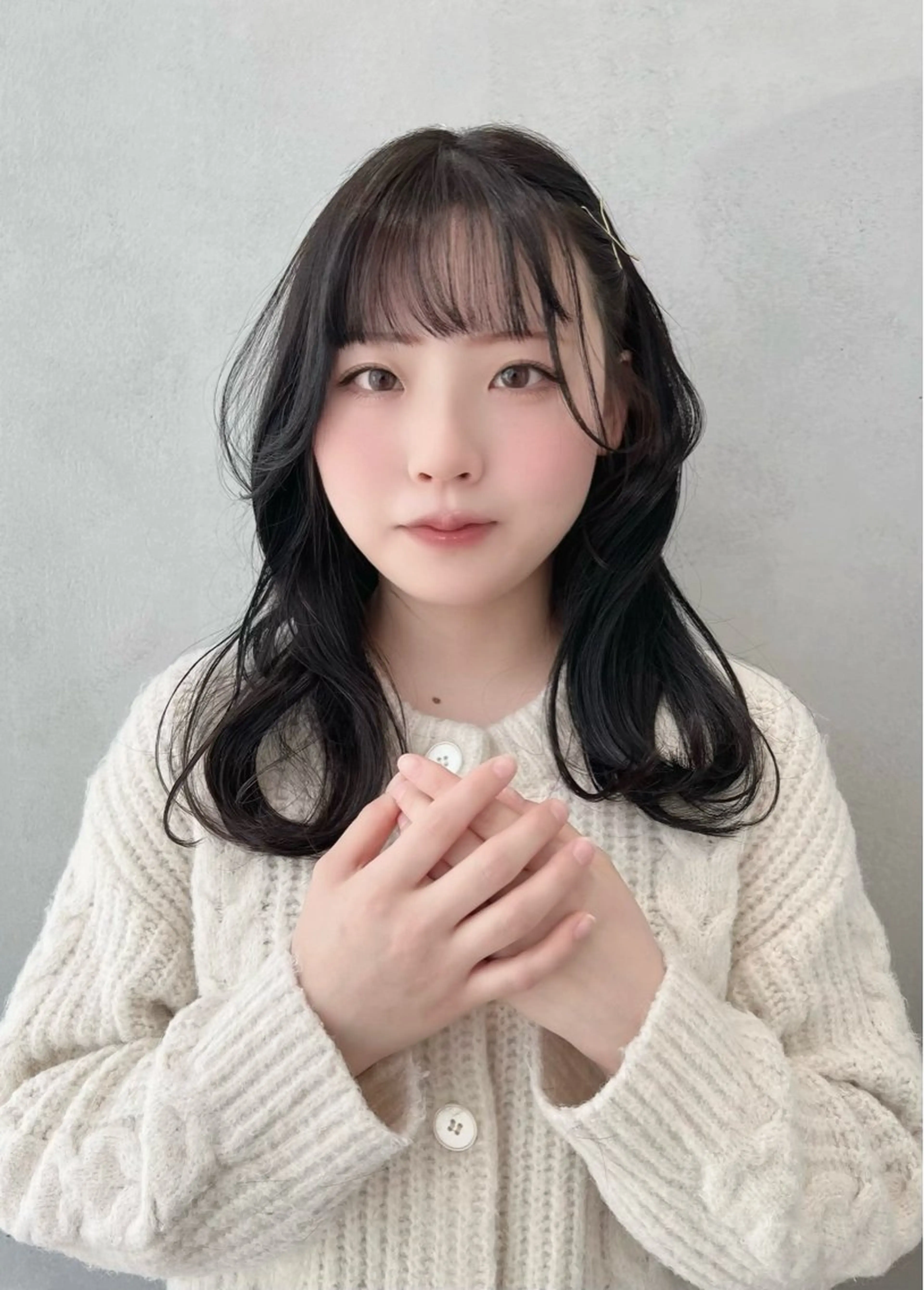 セミロング カラー Say.石川葵 ショートボブ前髪のヘアスタイル