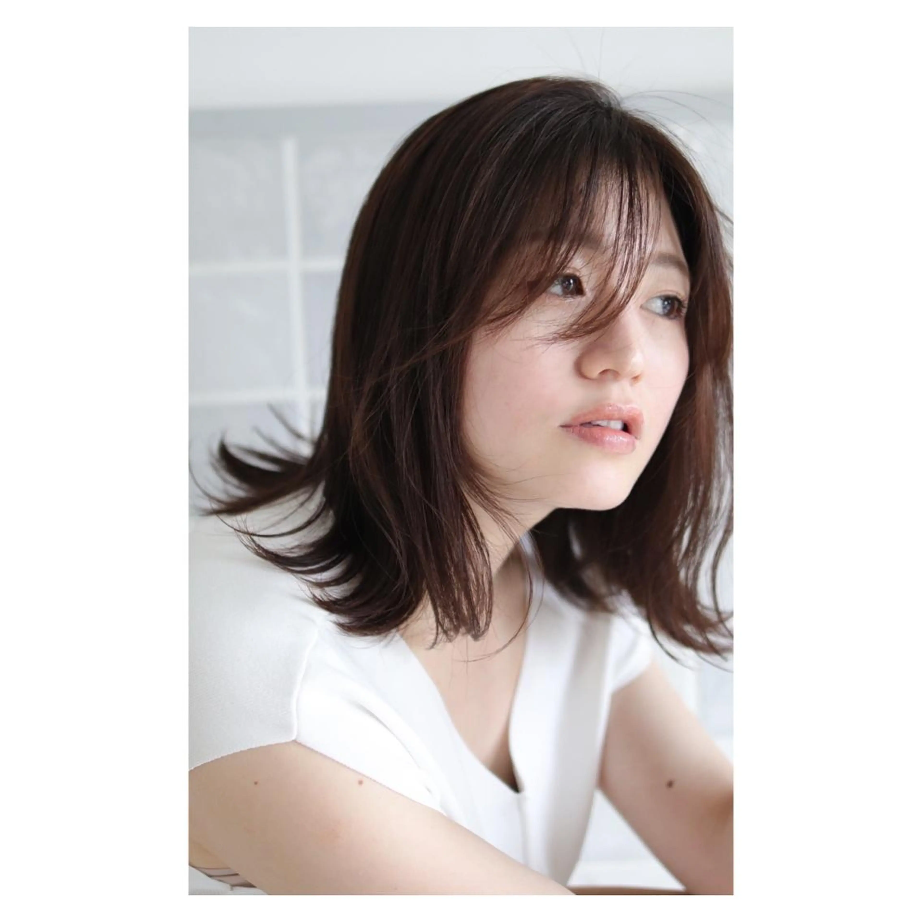 ミディアム miyu 美髪縮毛矯正𓂃꙳⋆のヘアスタイル