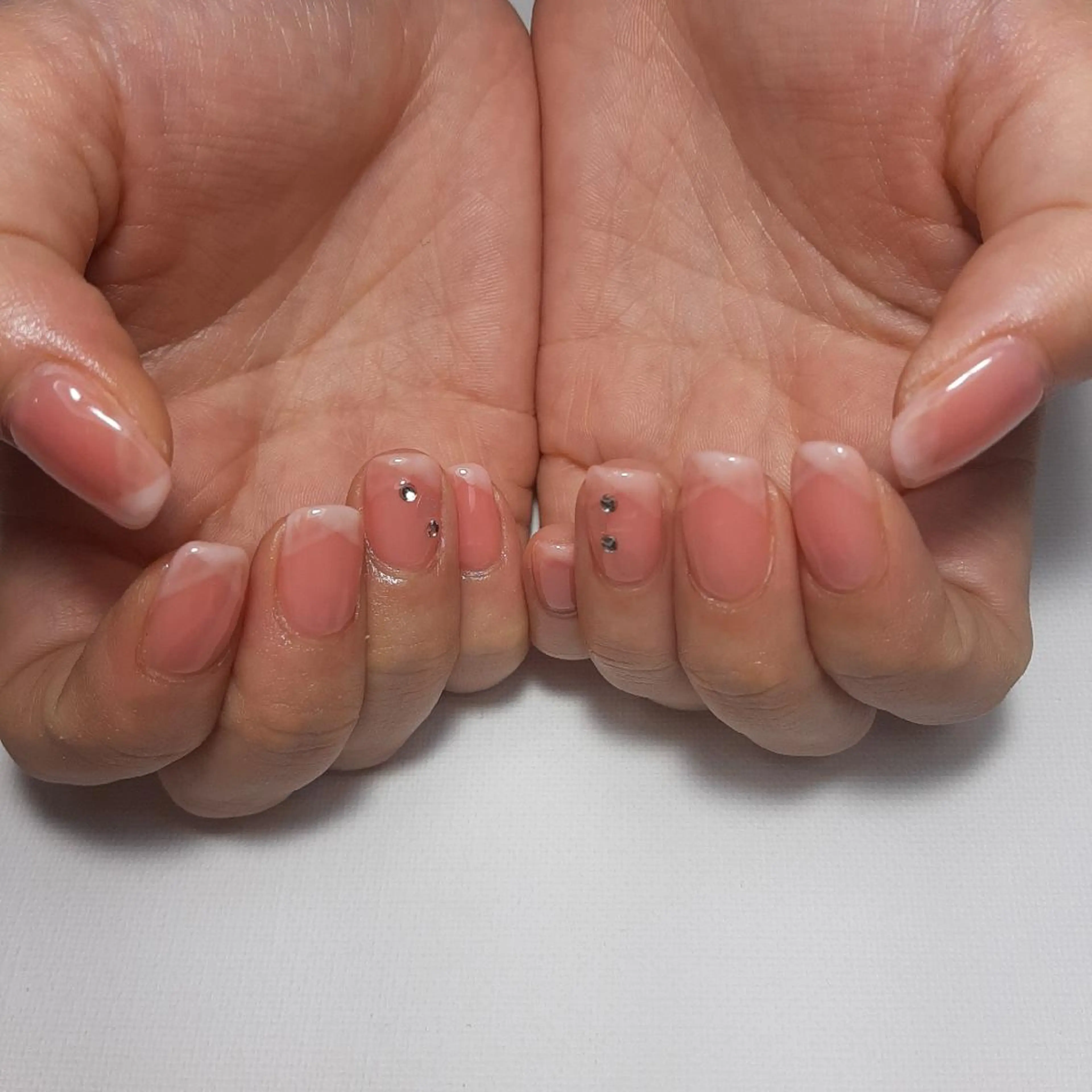 ネイル フレンチネイル ピンク owlnail /持込みデザイン専門のネイルデザイン