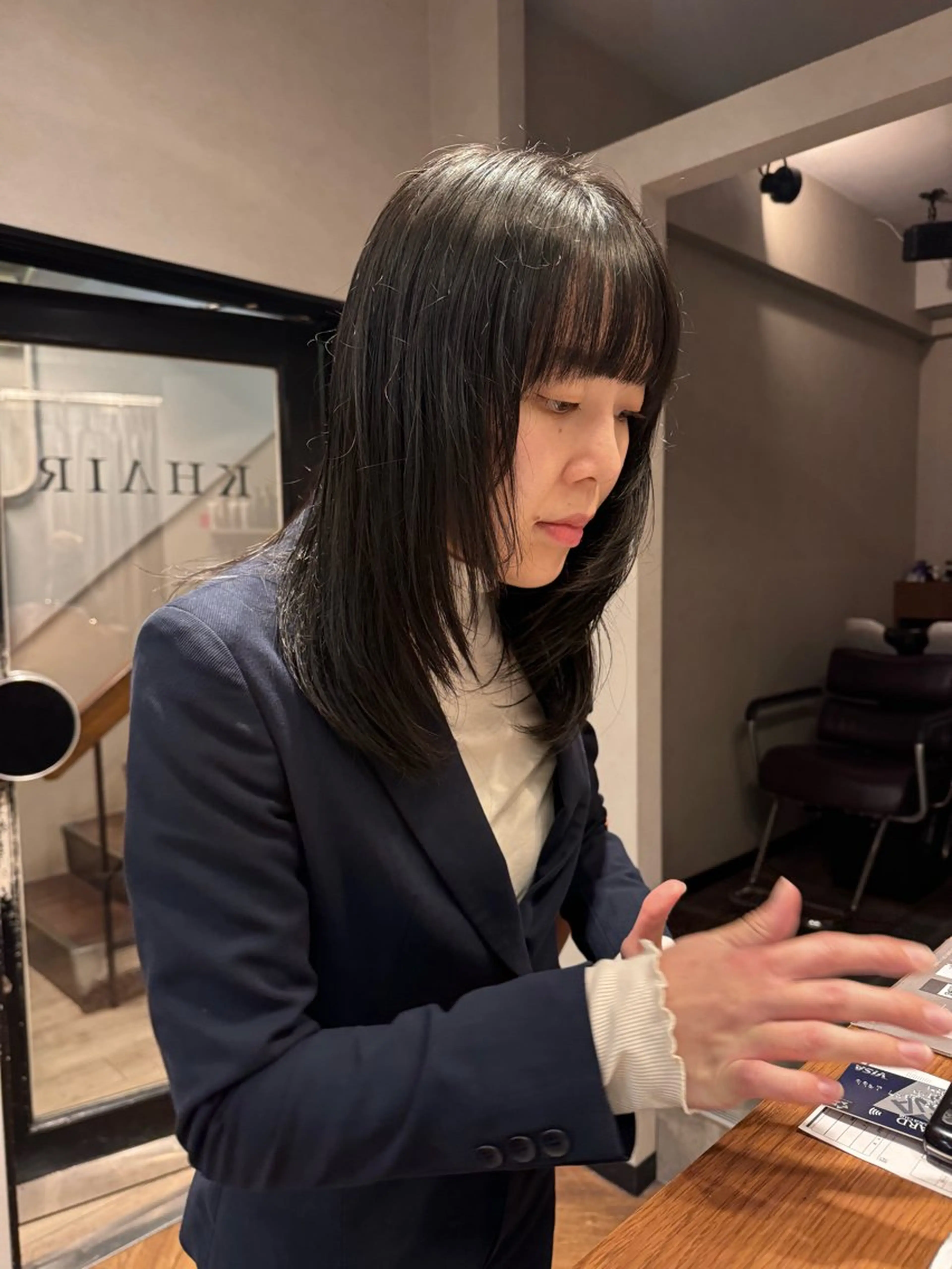 セミロング カット ヘアカラー トリートメント 門野 優羽のヘアスタイル