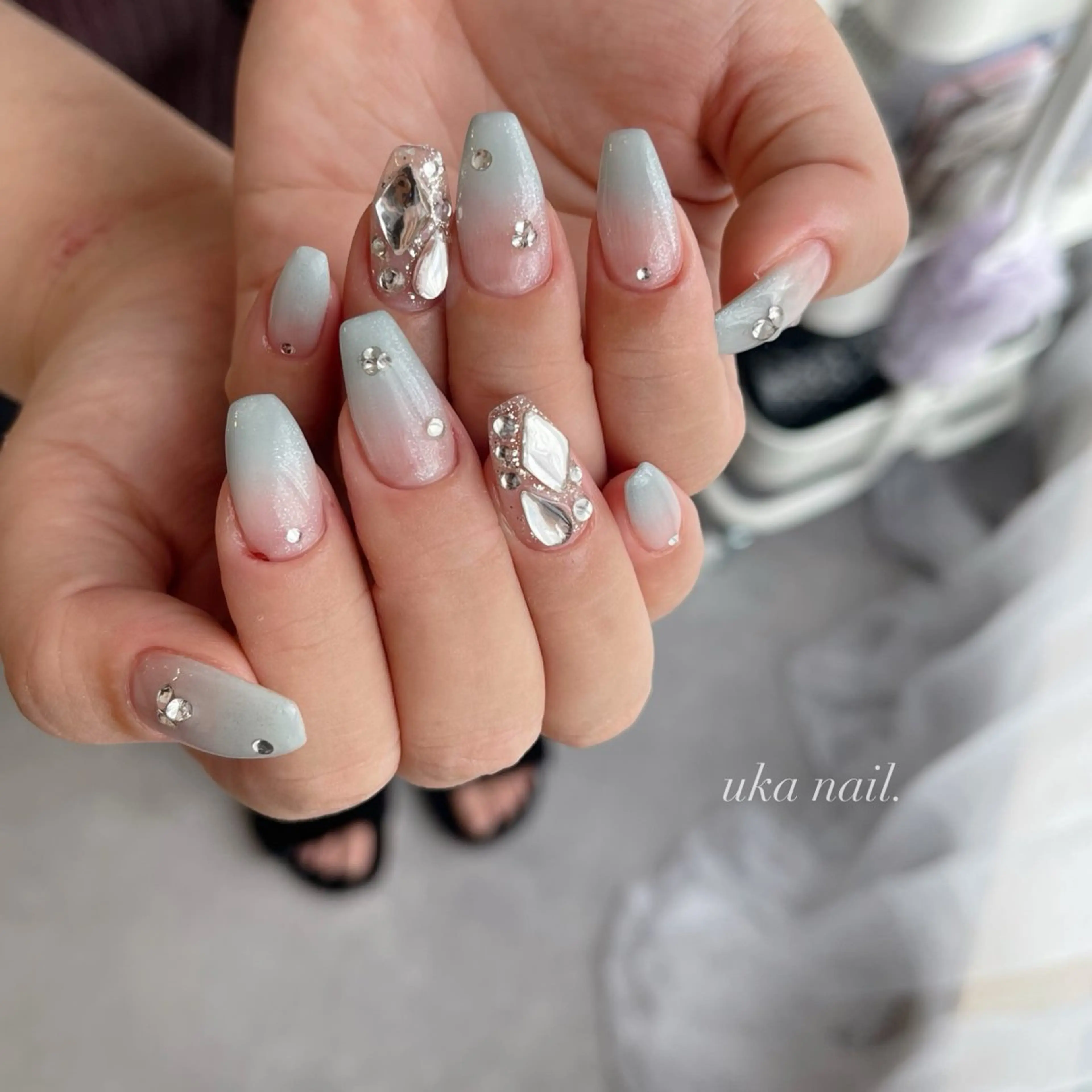 ネイル キラキラネイル ハンドネイル uka nailのネイルデザイン