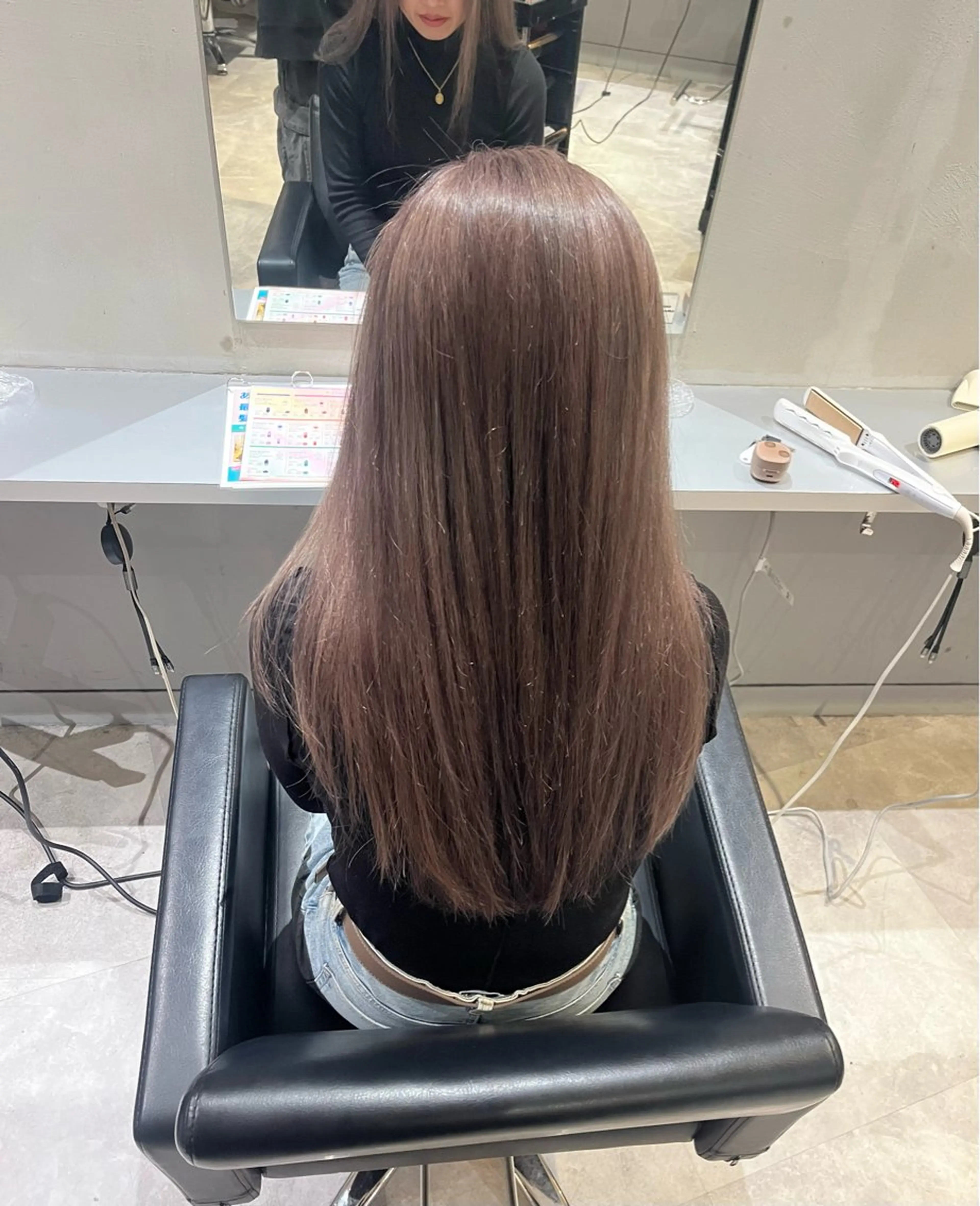 ロング カラー ヘアカラー 髪質改善×韓国 レイヤー ひかるのヘアスタイル