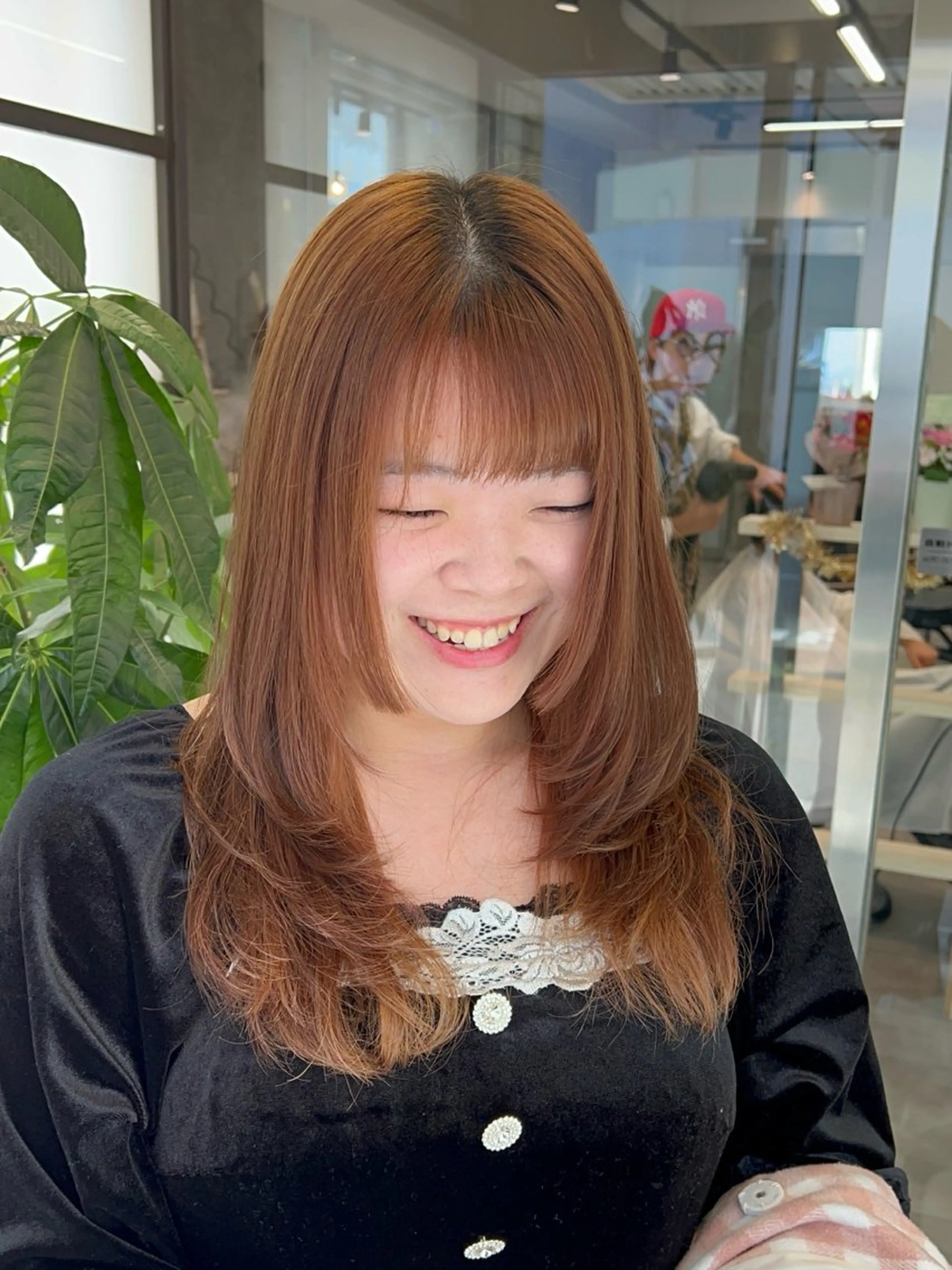 セミロング カット ヘアカラー 🌞レイヤー×カラー 前川那津美🌞のヘアスタイル