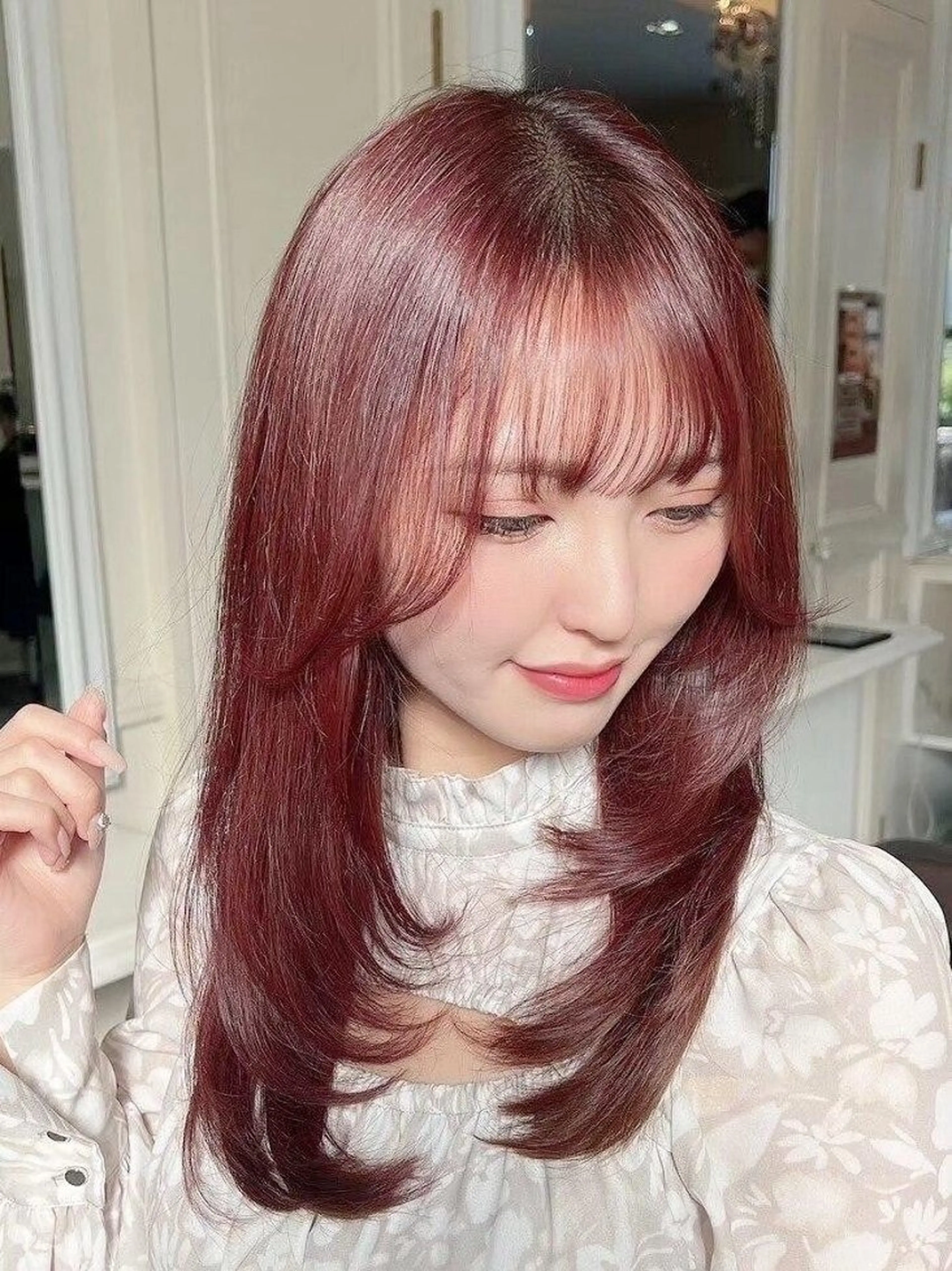 ロング レイヤーカット カット 緒方 大輝のヘアスタイル