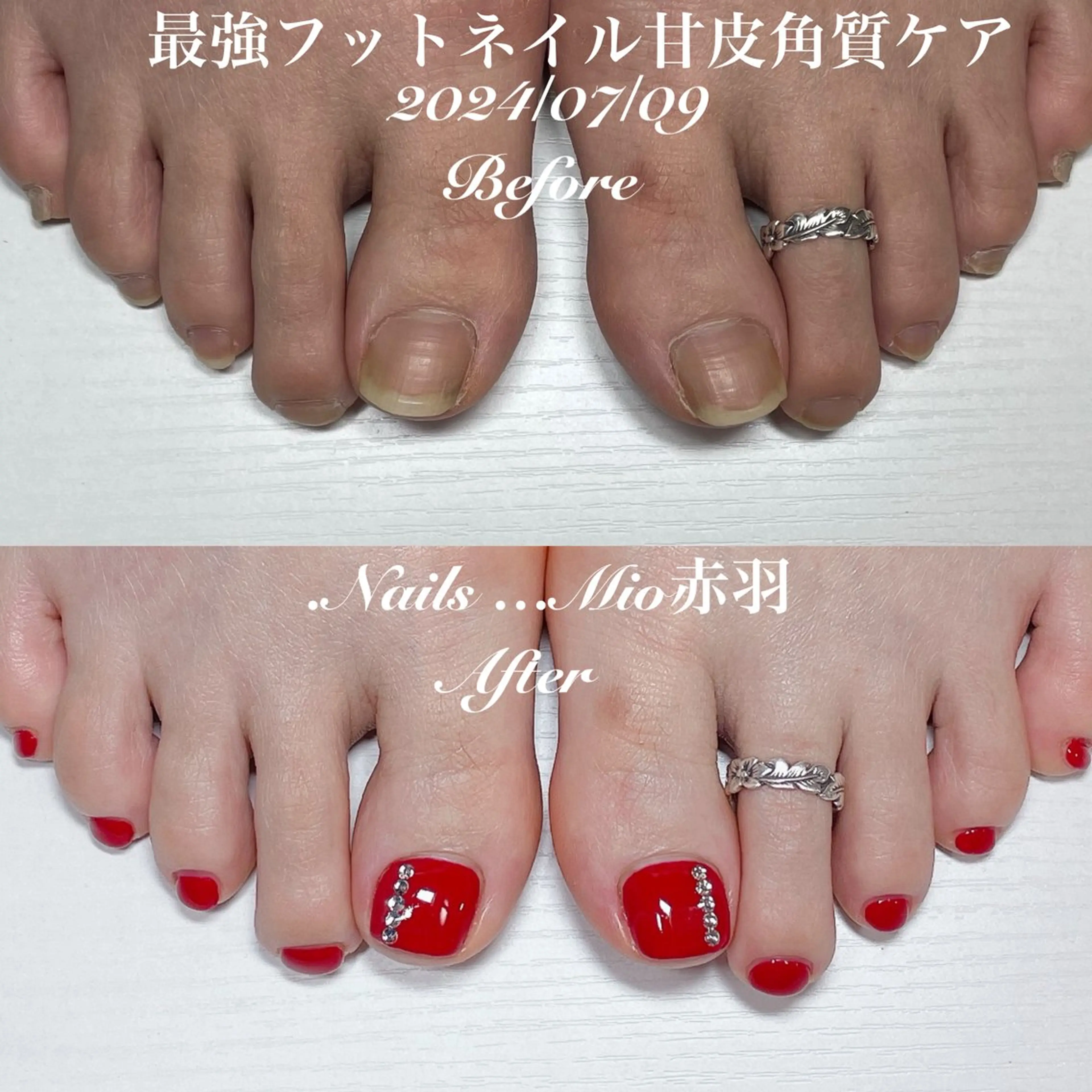 ネイル アートネイル フットネイル ジェルネイル ワンカラーネイル ストーンネイル .Nails Mio 赤羽西ネイルサロンのネイルデザイン