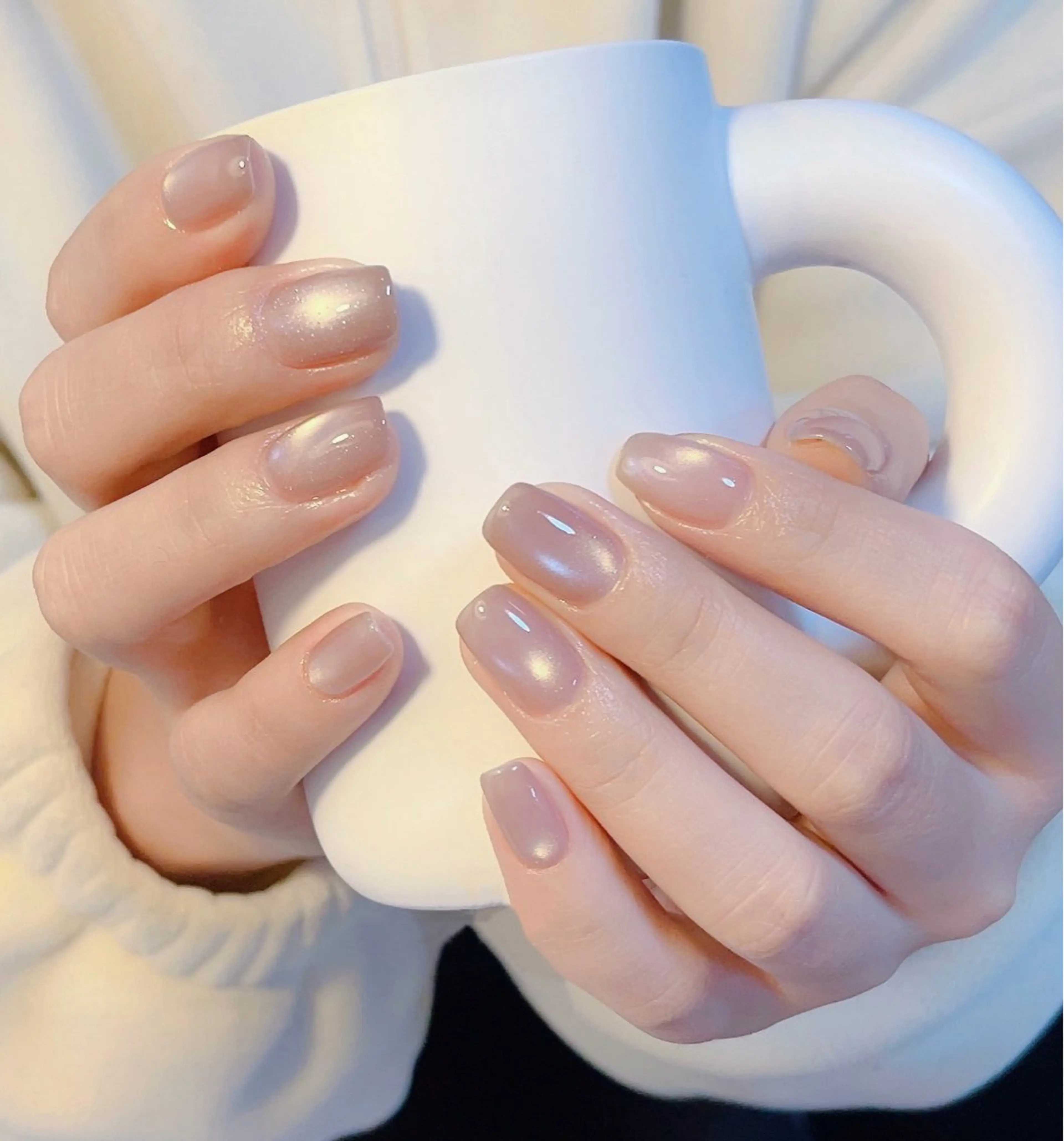 ネイル アートネイル 韓国ネイル 水色 ロングネイル マグネットネイル ハンドネイル ハンドケア NailDemure 【銀座店】のネイルデザイン