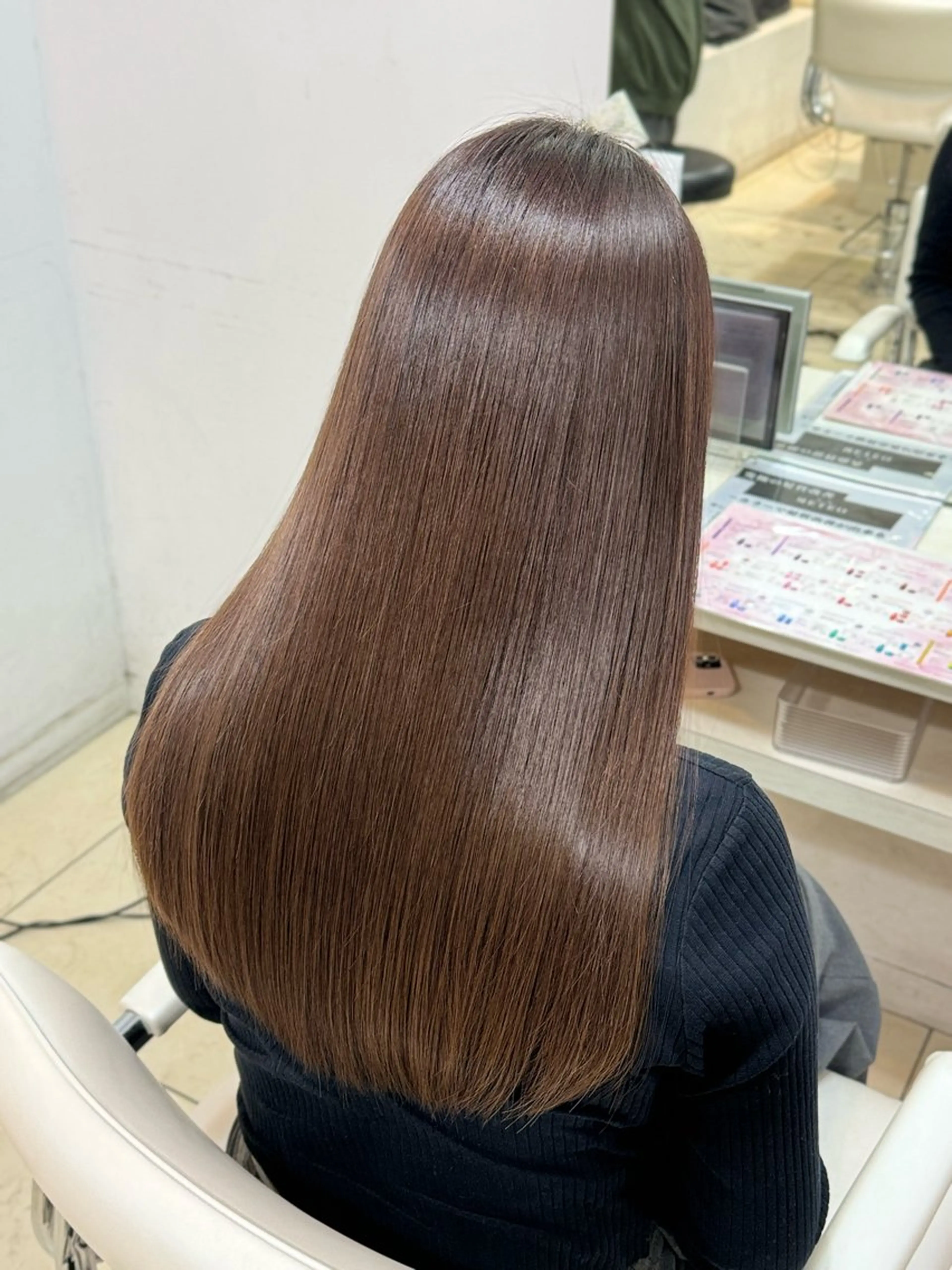 ロング カット 縮毛矯正 トリートメント 💎艶髪💎 町田莉彩のヘアスタイル
