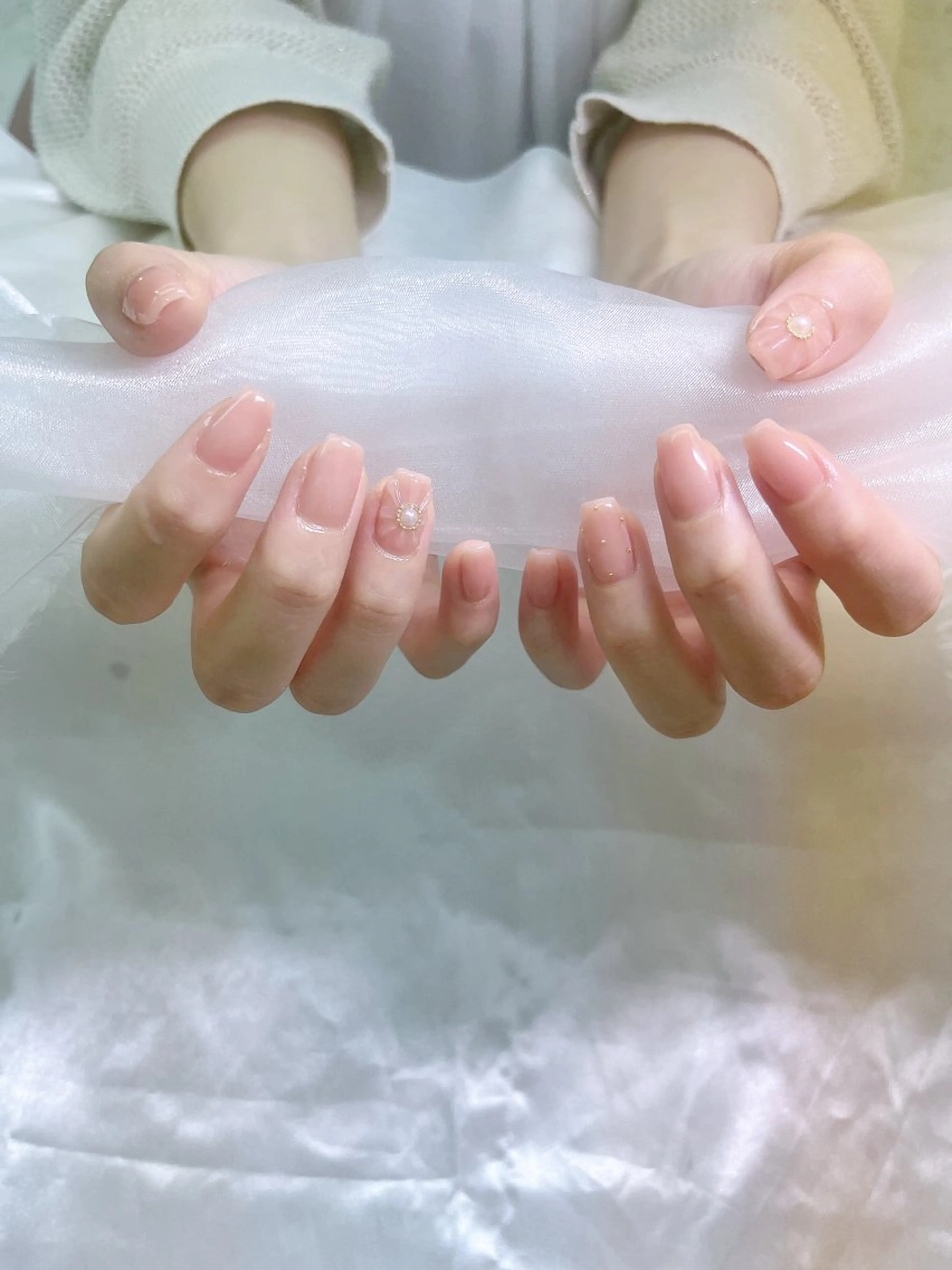 ネイル ハンドネイル 【大垣ネイルモデル】 はんな🧡🐻‍❄️のネイルデザイン