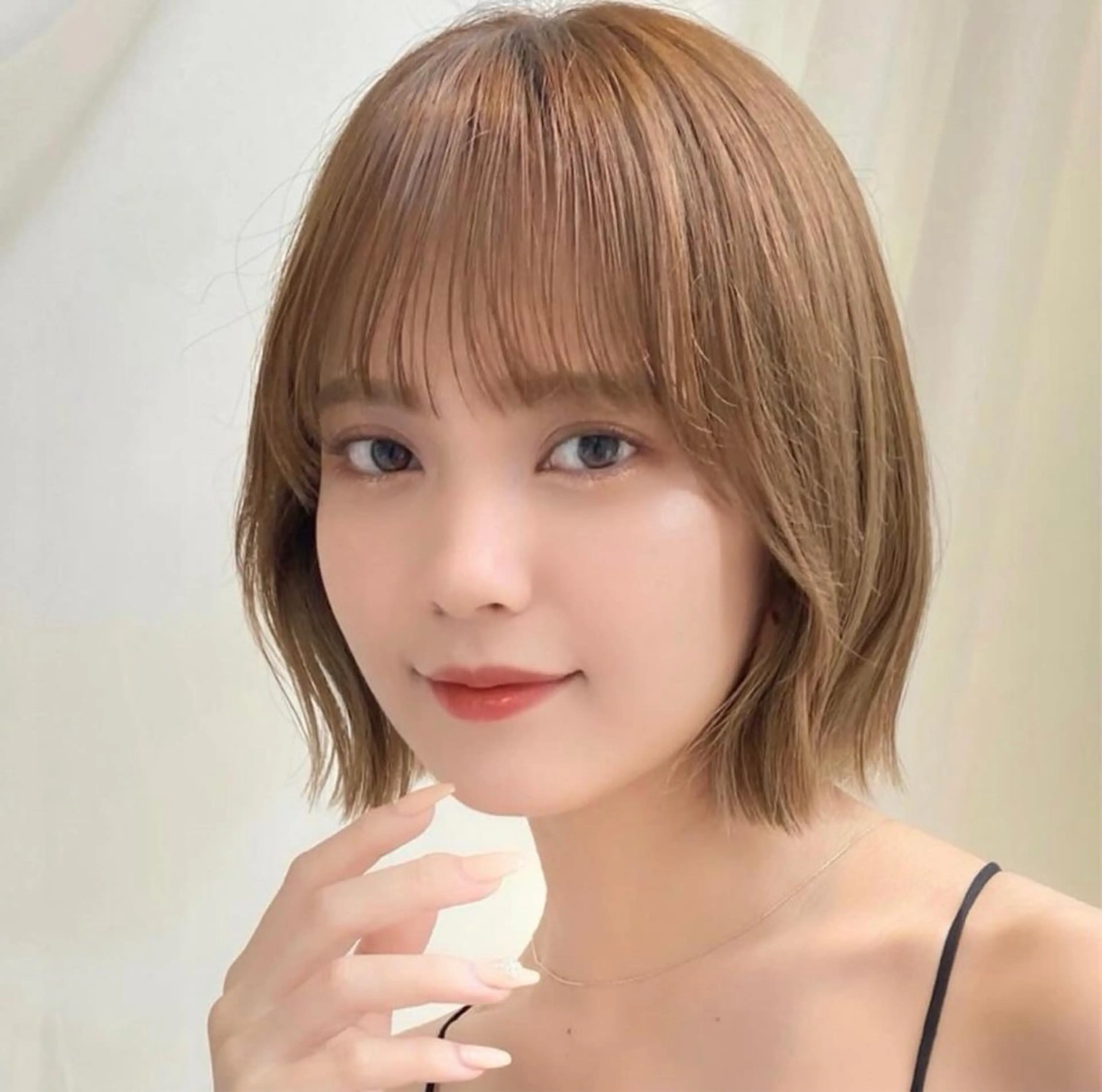 ショート カラー 切りっぱなしボブ ボブ くびれヘア くせ毛 髪質改善 カット ヘアカラー 縮毛矯正 トリートメント ボブ/韓国ヘア/縮毛 /髪質改善💠翔平のヘアスタイル